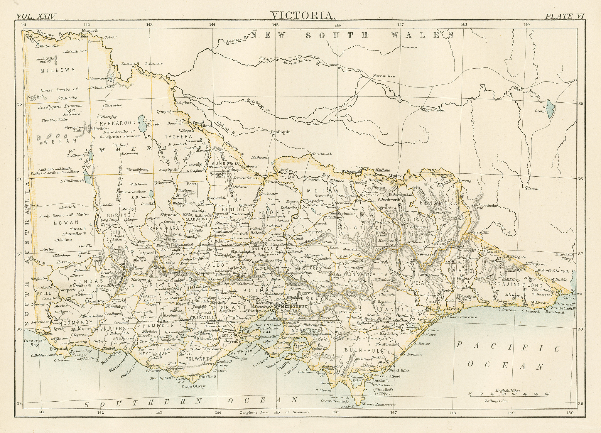 victoria australia map 1885