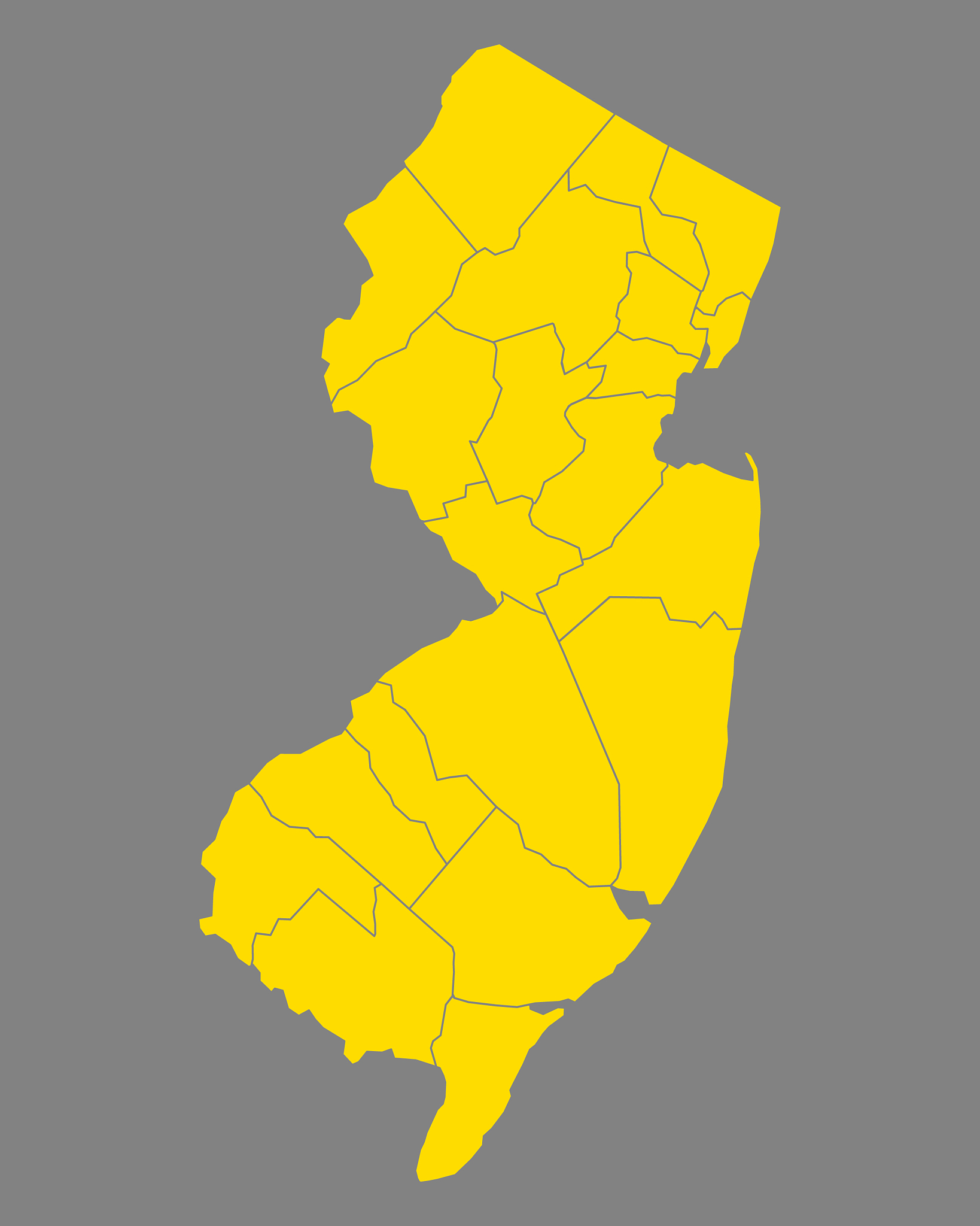 map of new jersey