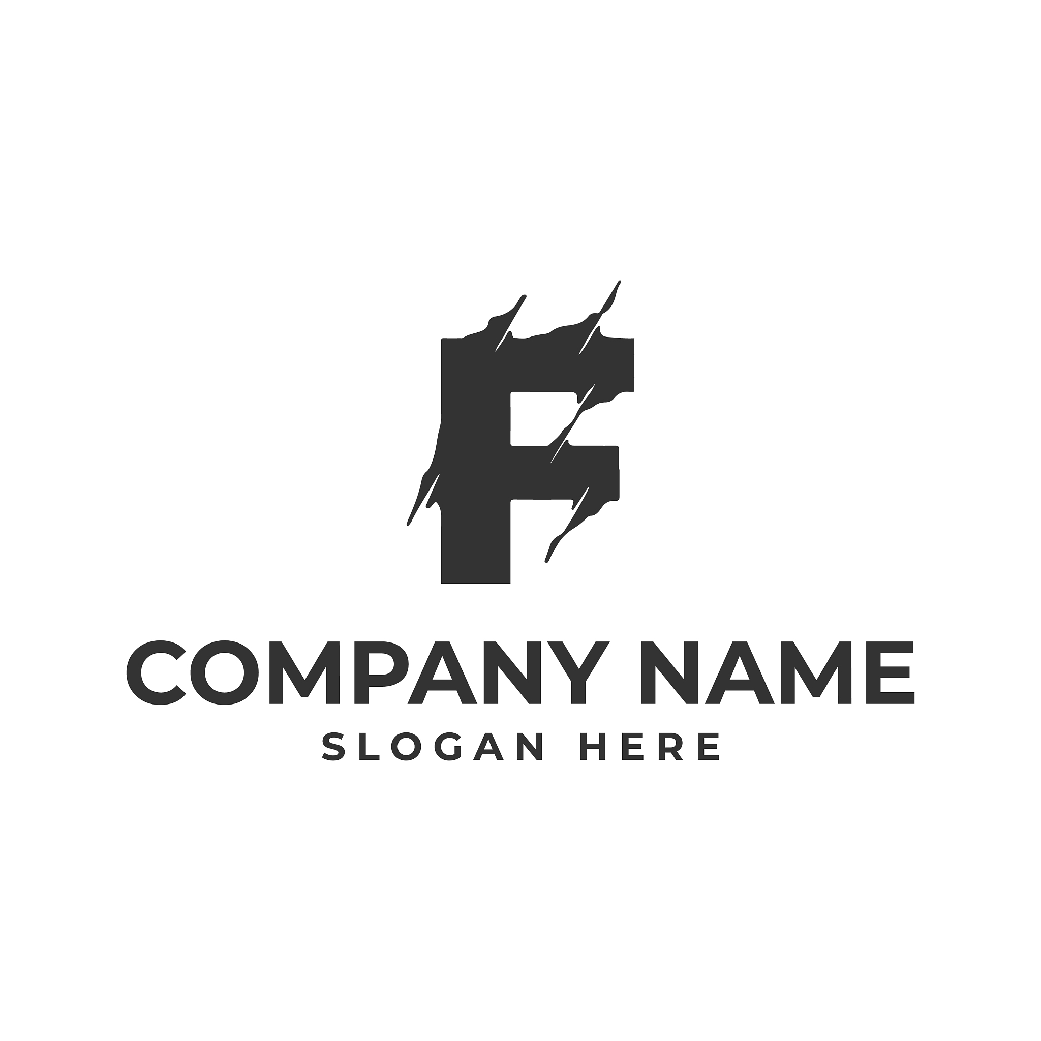 letter f logo template design