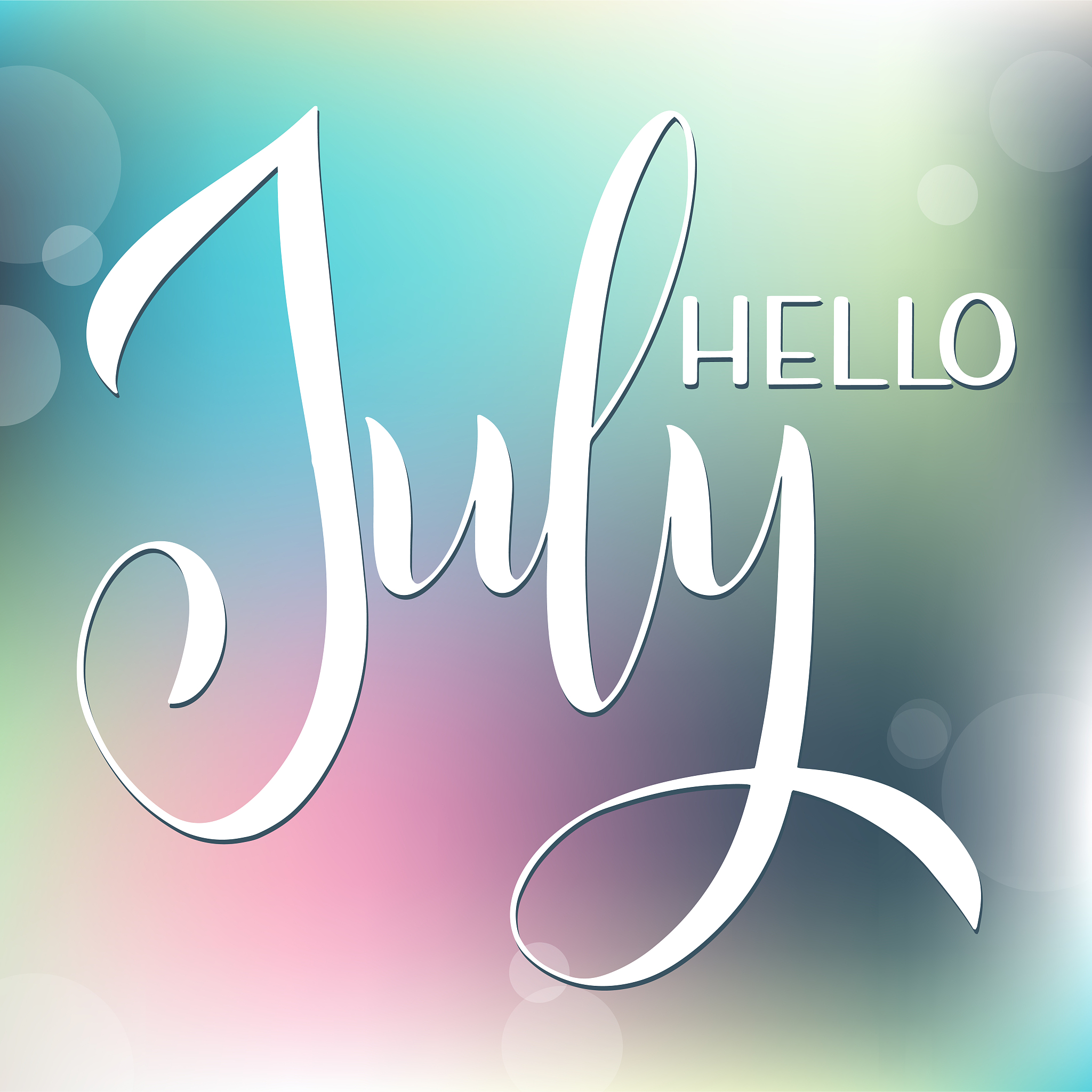 hello july lettering