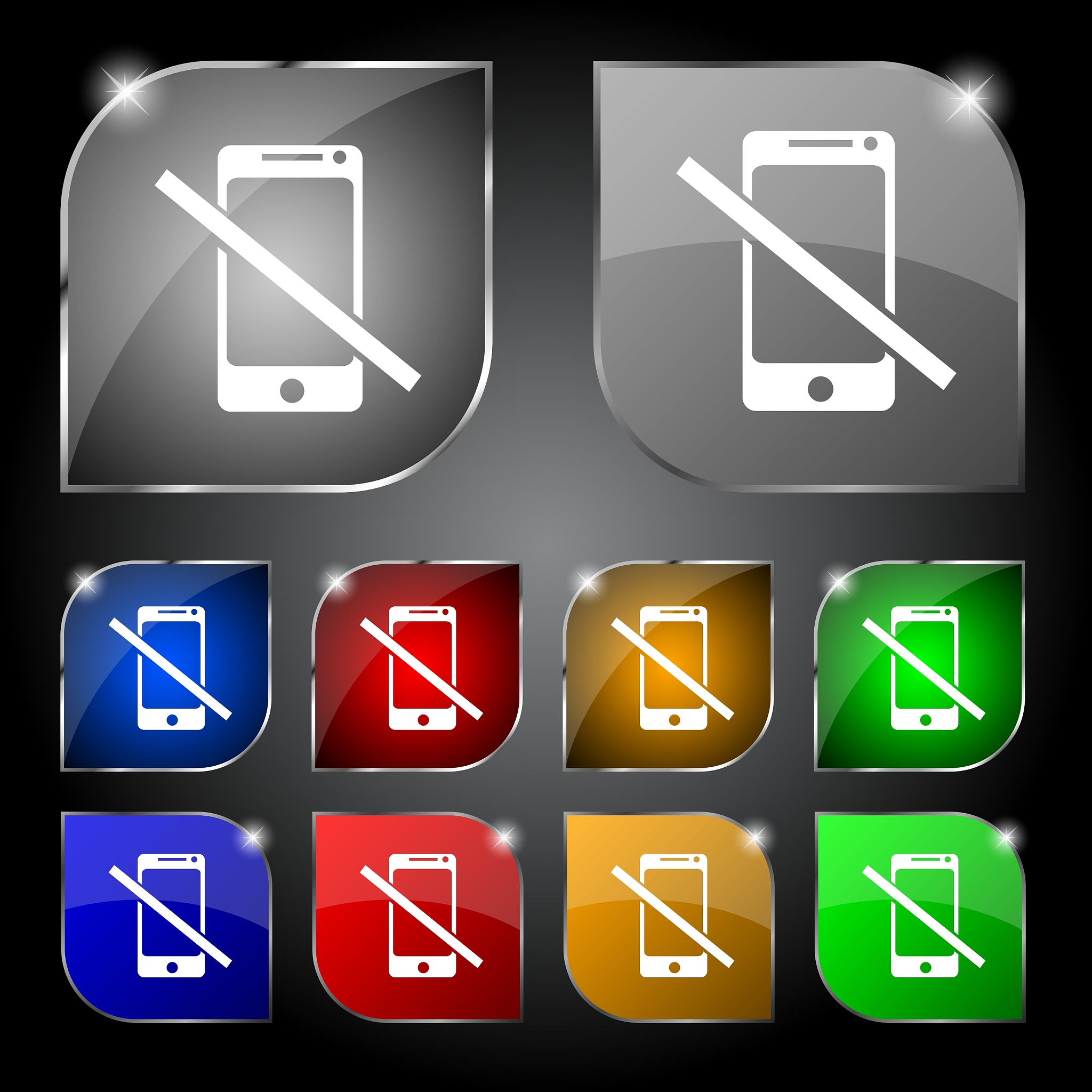 do not call smartphone signs icon support symbol