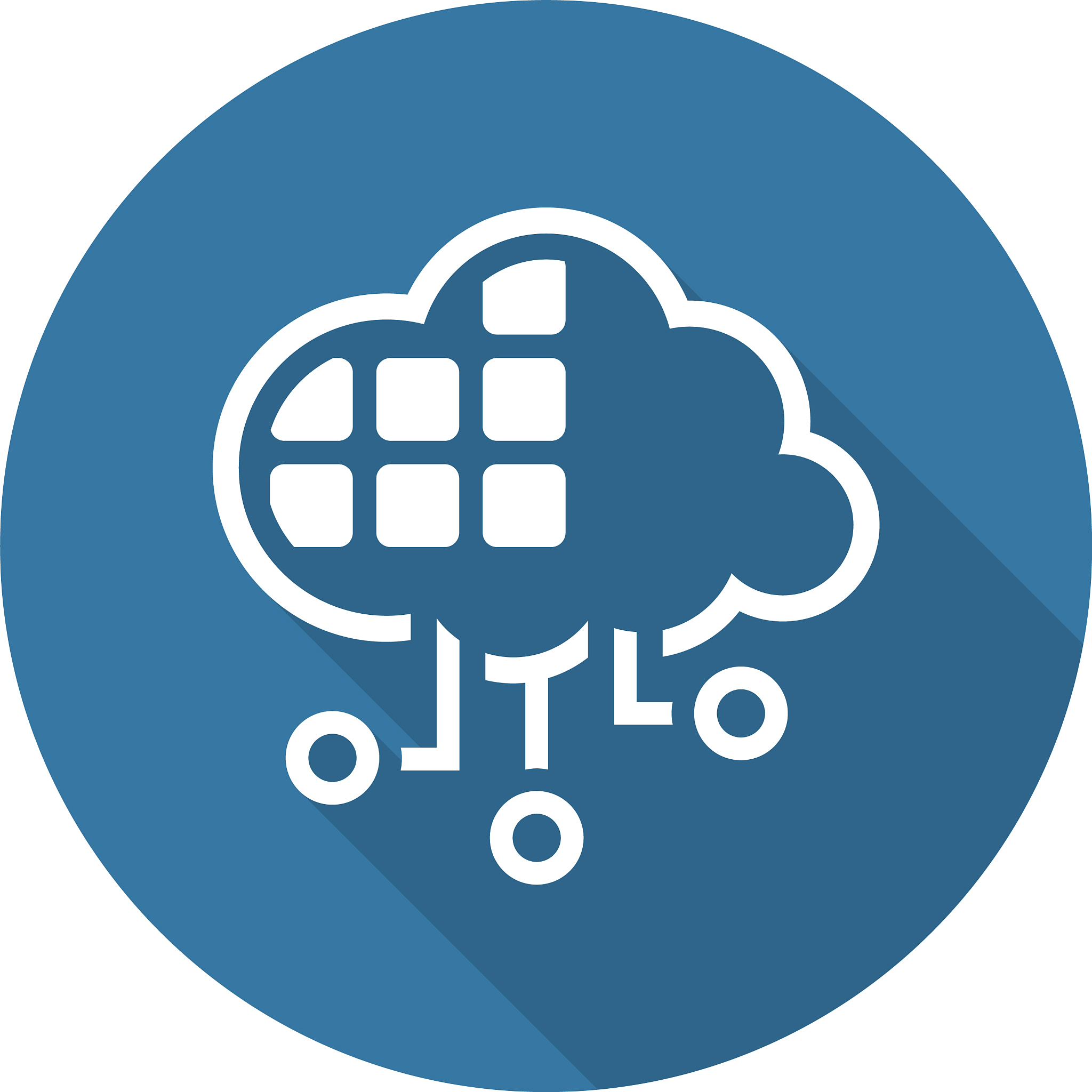 simple cloud services icon