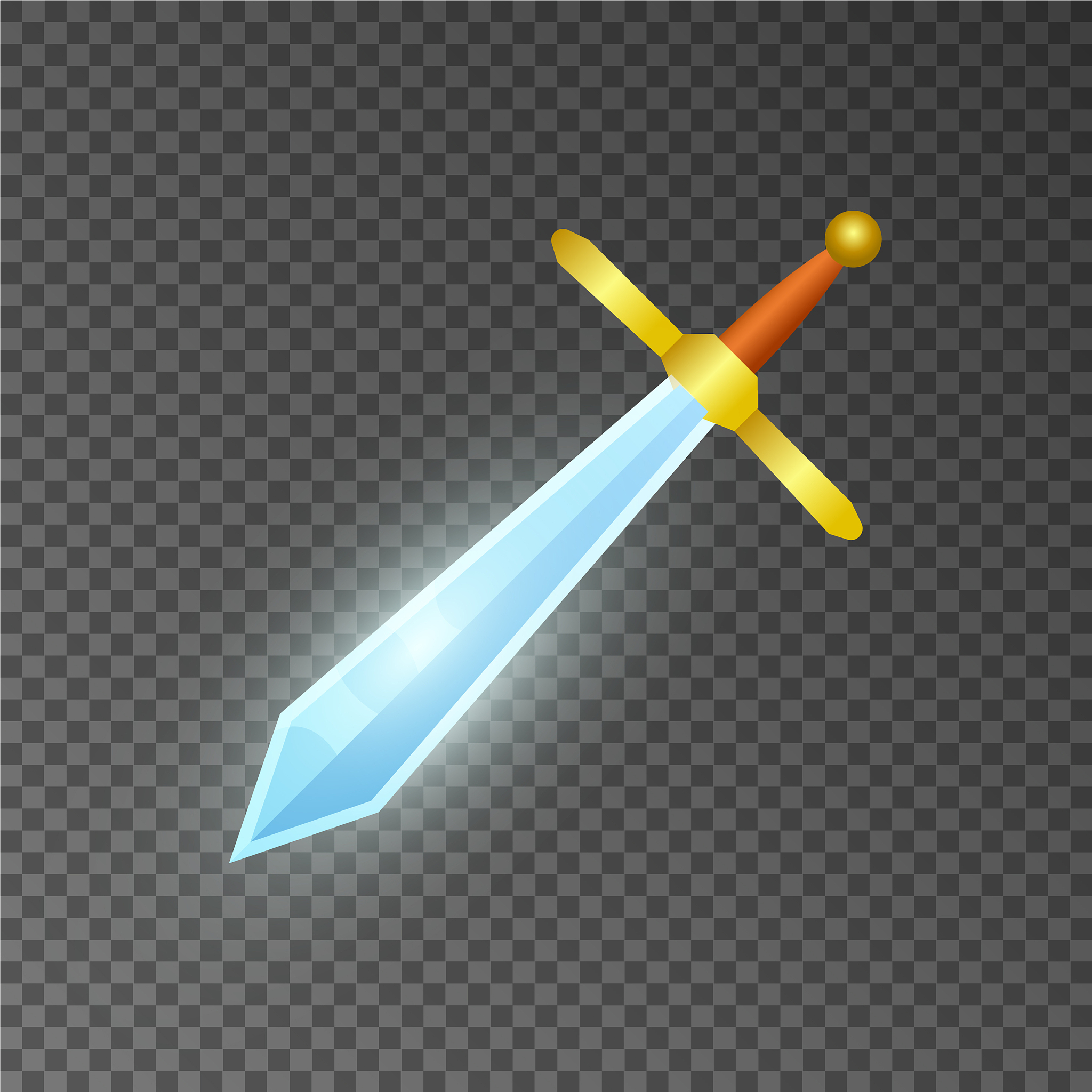 magic sword isolated game element