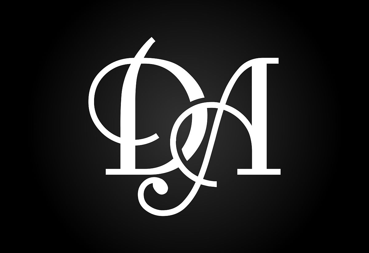 首字母d a标志设计矢量.图形字母符号的企业业务标识