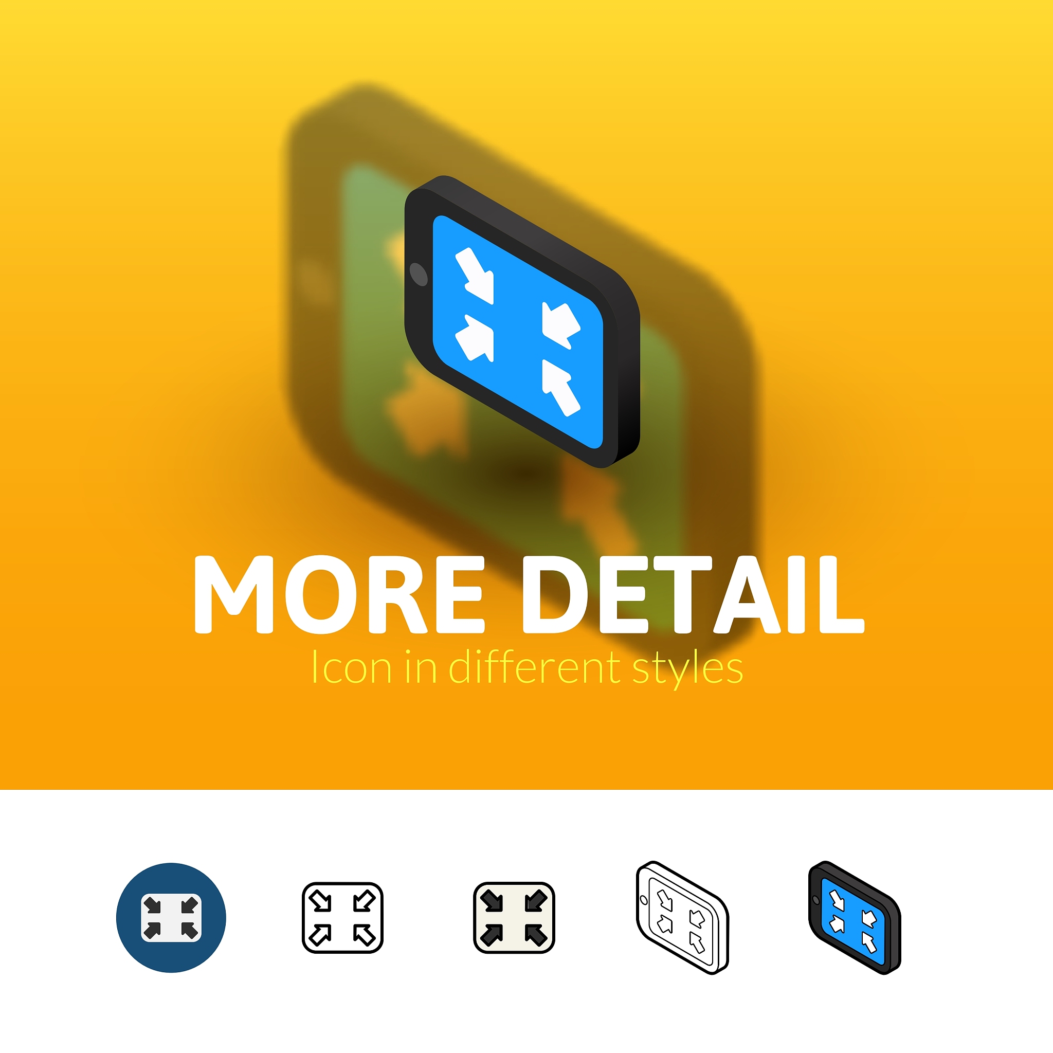 more detail icon in different style