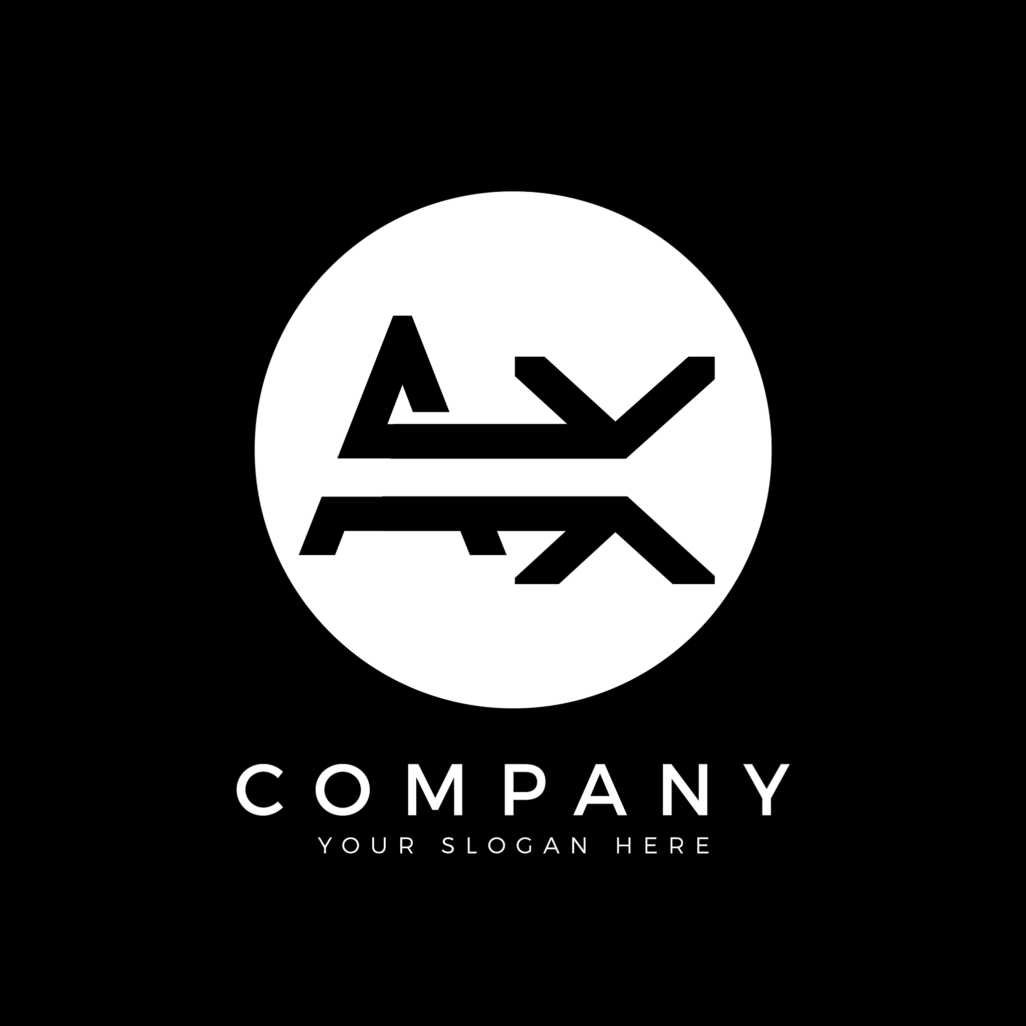 ax logo design business typography template