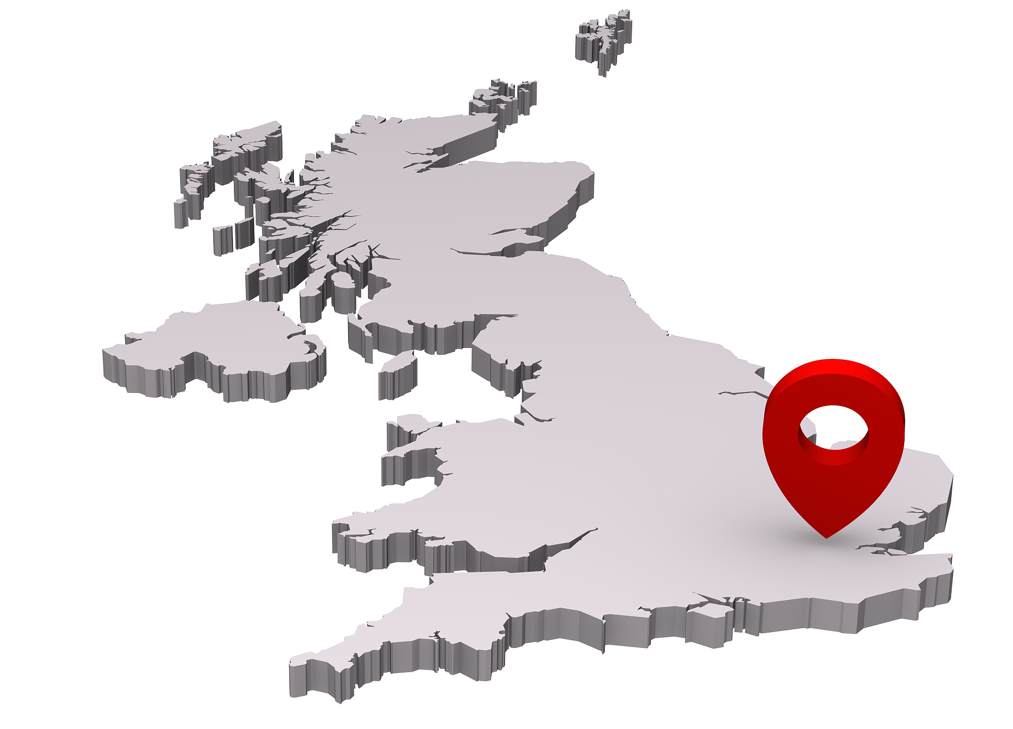 great britain map location marker london