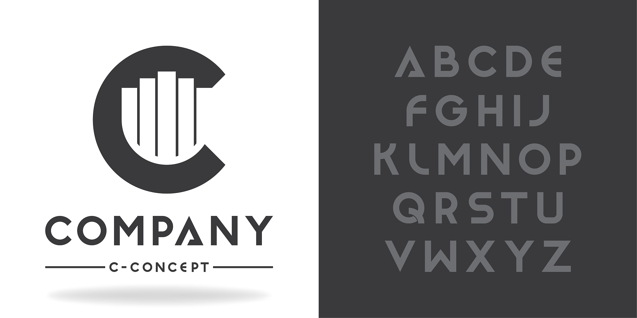 real estate, business logo template. font character design with 