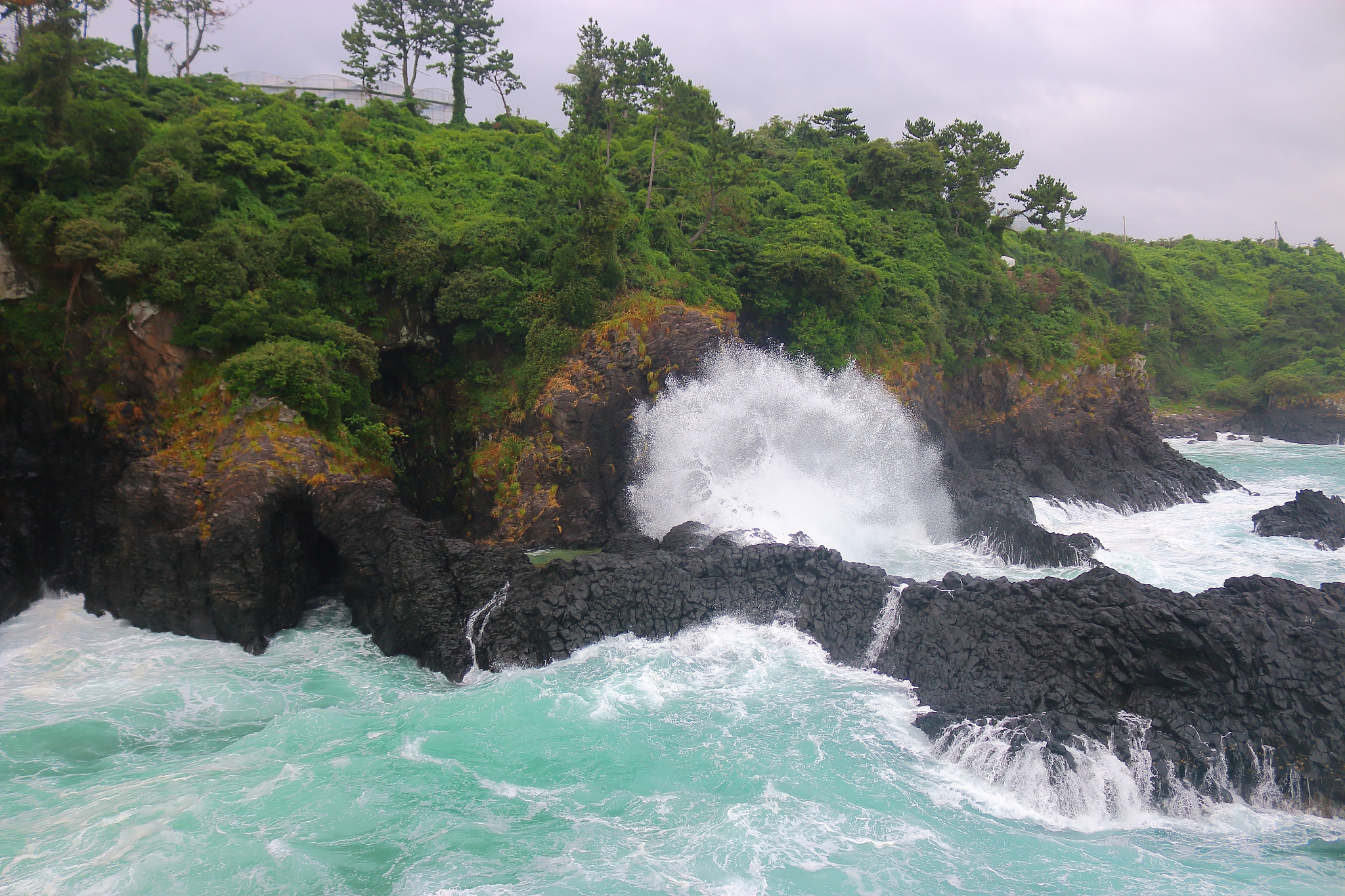 jeju coast, cliffs, waves, pangenduk,