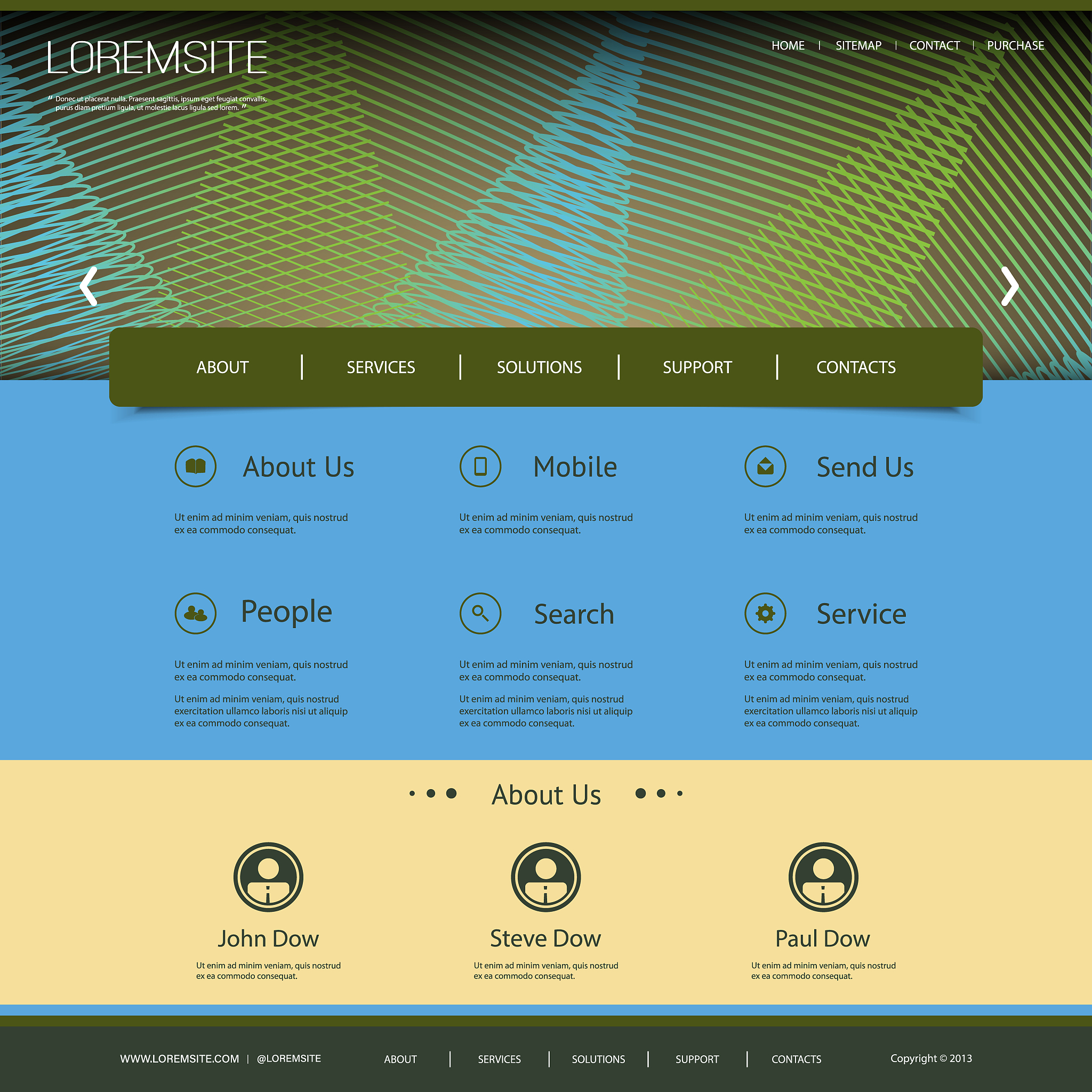 简单 HTML 网页示例：首页、产品、服务 - 我的网站
