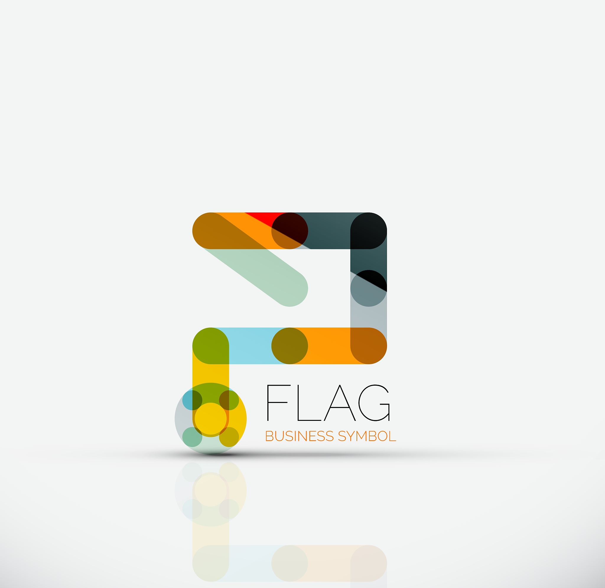 logo flag abstract linear geometric business icon