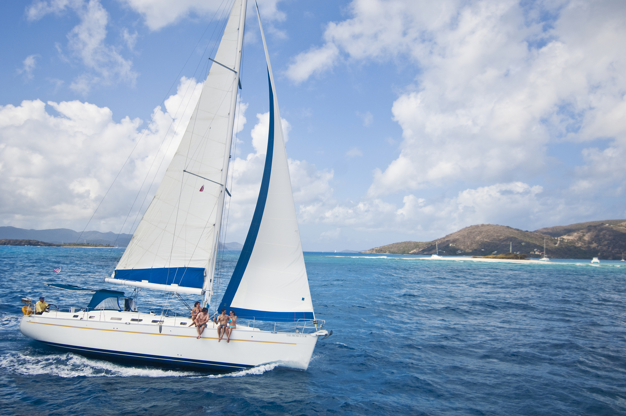 friends sailing on sea