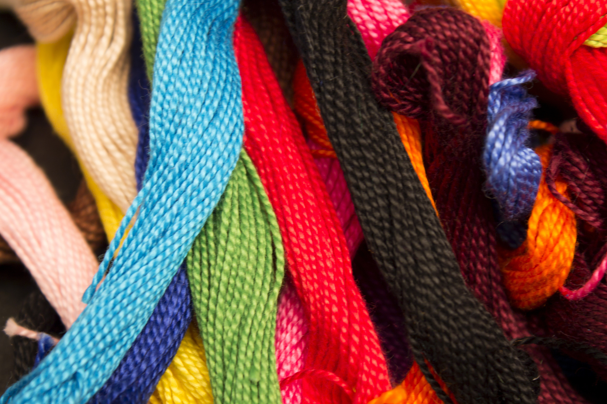 colorful cotton threads background