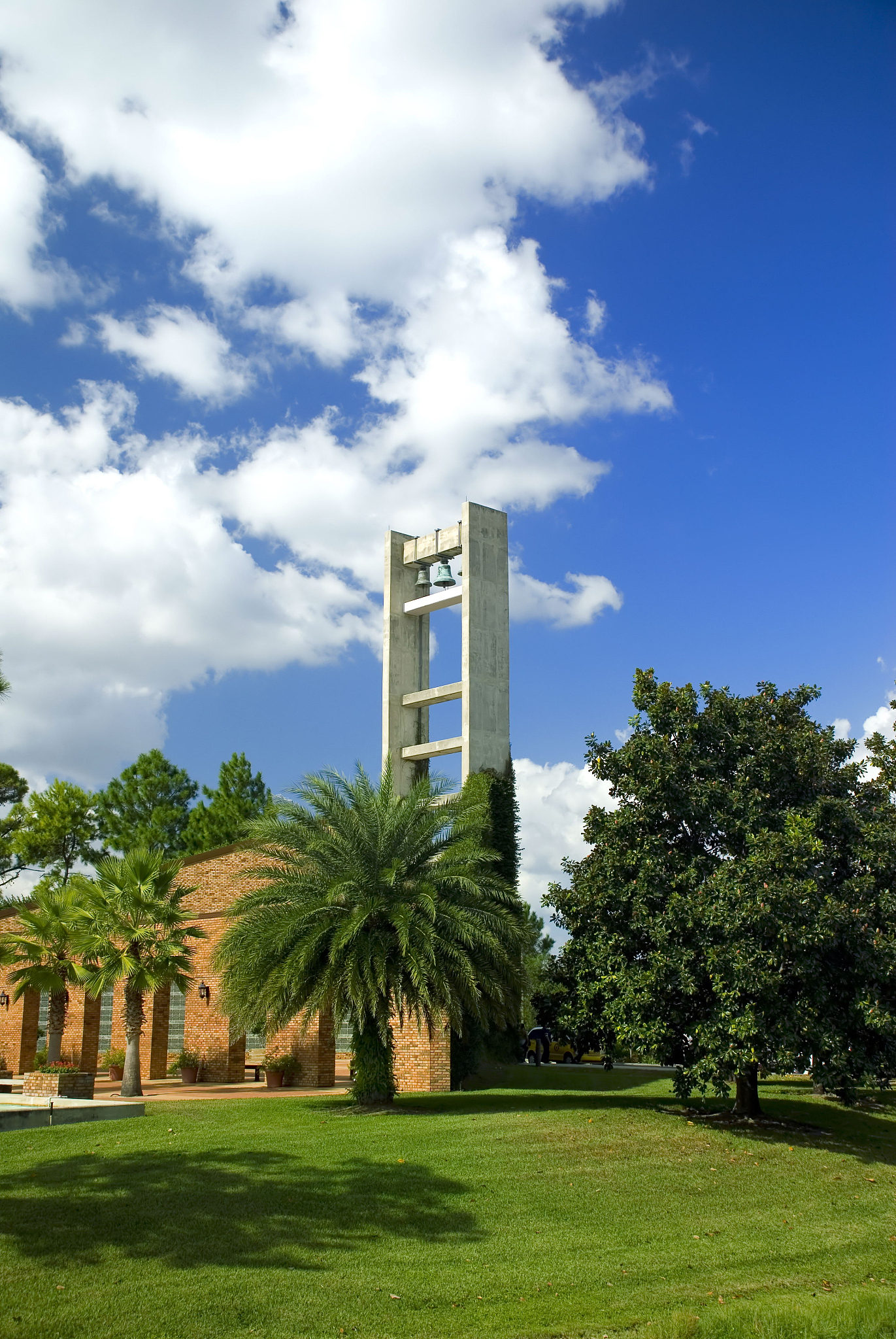 modern church bell tower
