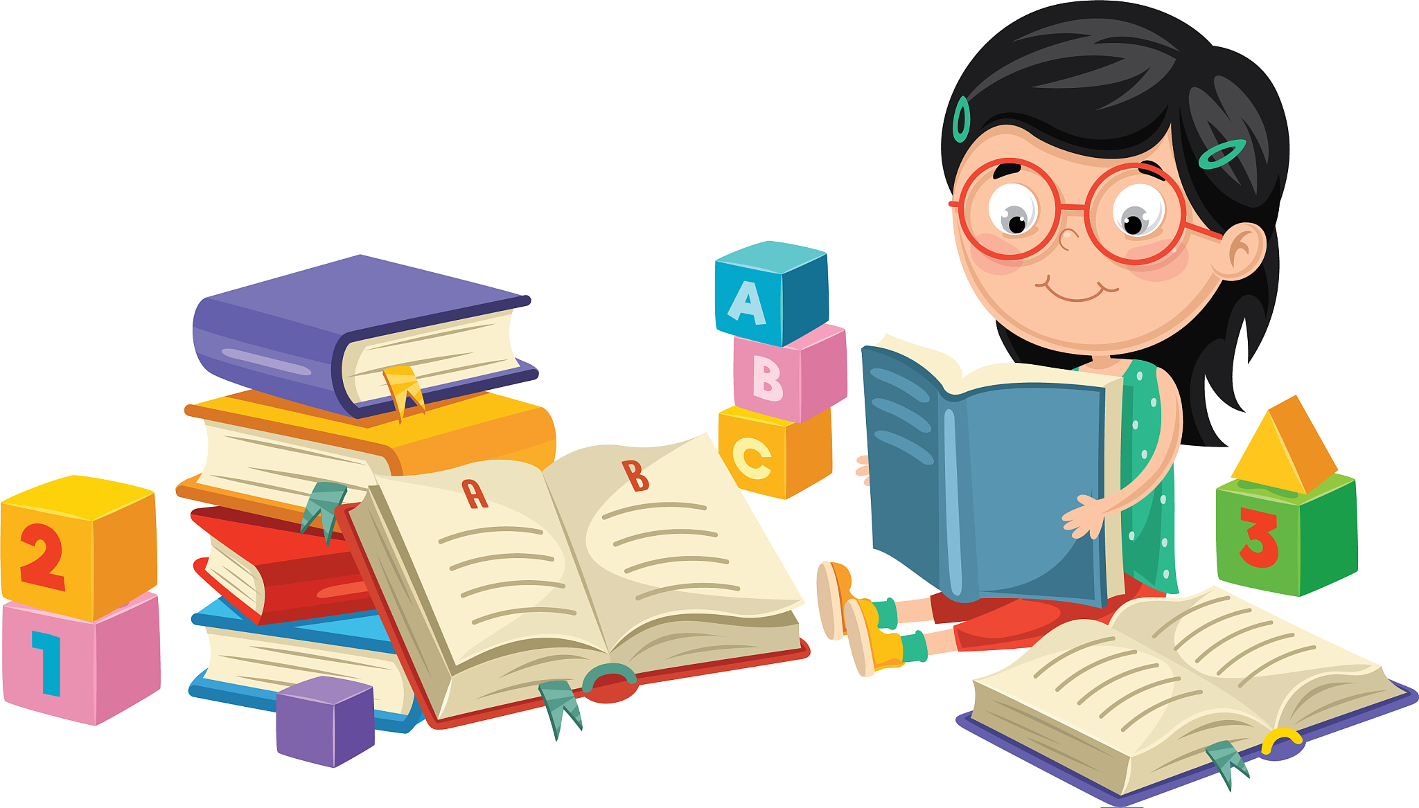 girl reading book