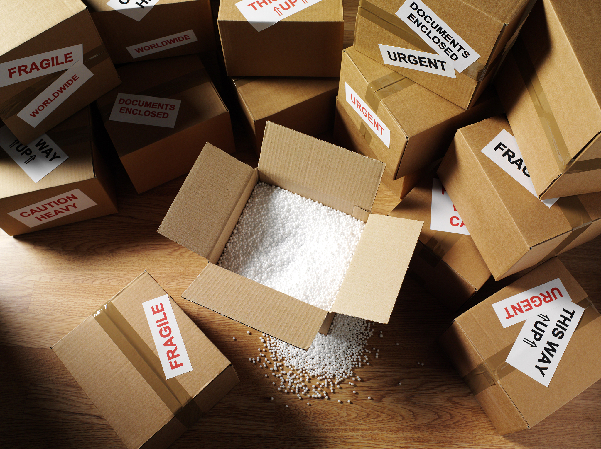 logistics and box labels