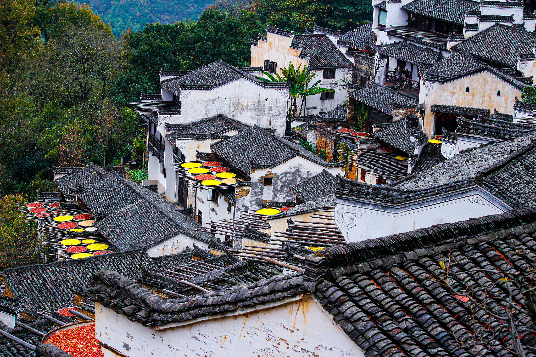 请你帮我写一个江西的婺源篁岭的民俗文化广场的推荐理由要求20字以内文案简短围绕中心展开