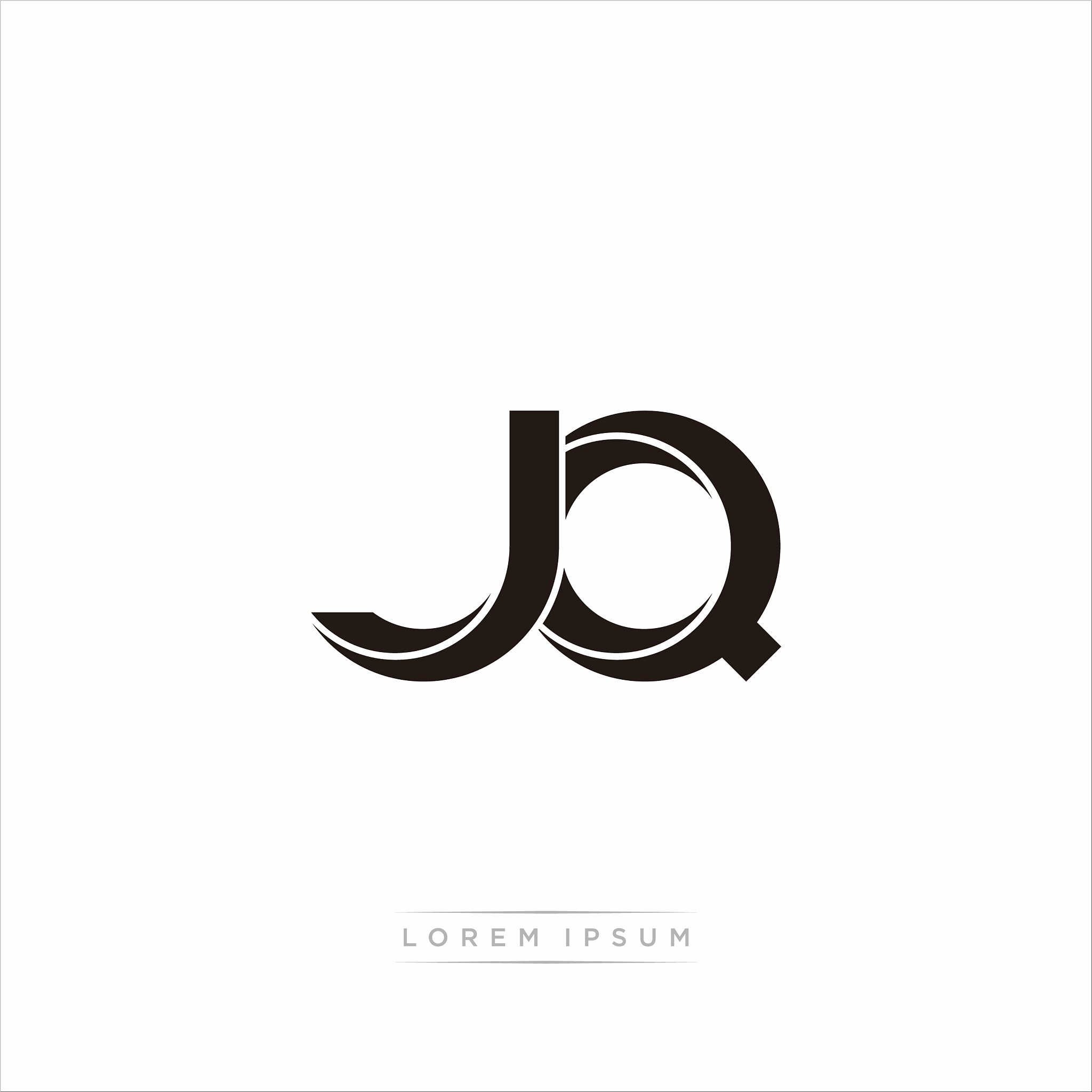 jq initial letter split lowercase modern monogram