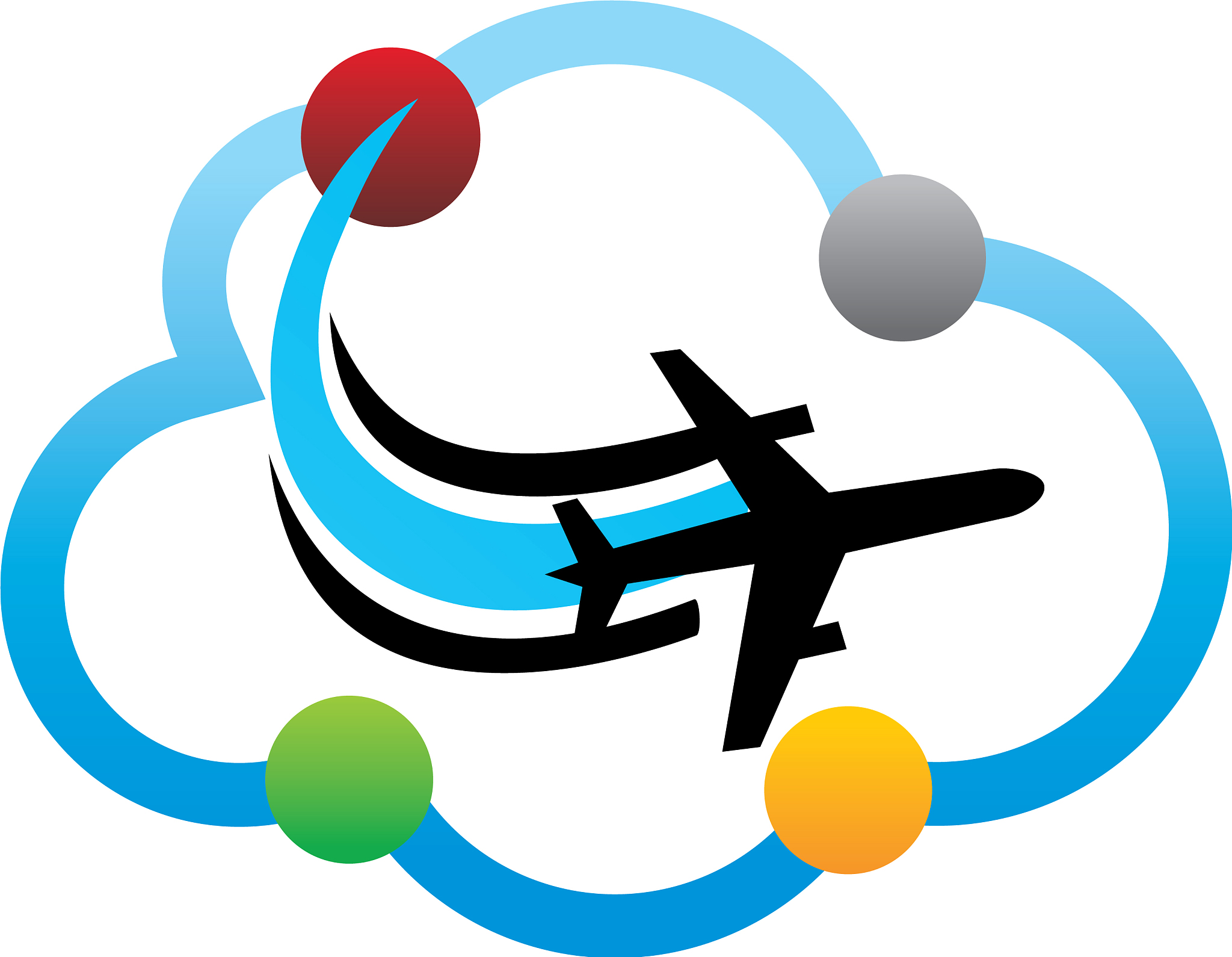 airport hub logo design template