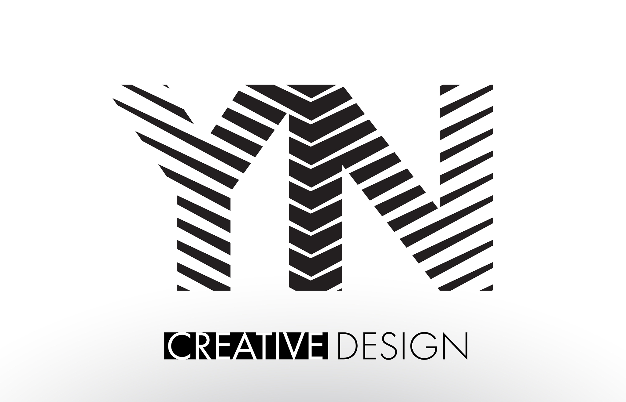yn y n lines letter design with creative elegant