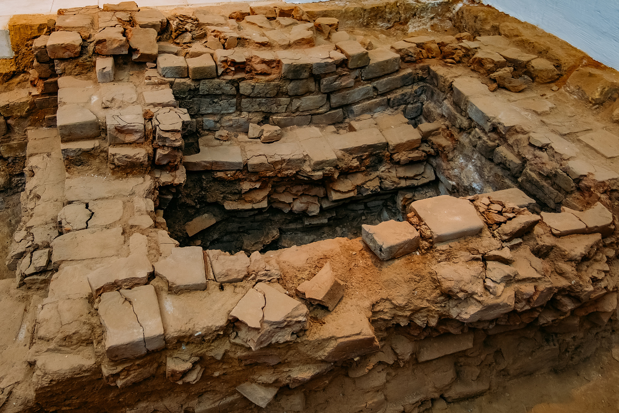 archaeological excavations. remnants of ruined ancient buildings