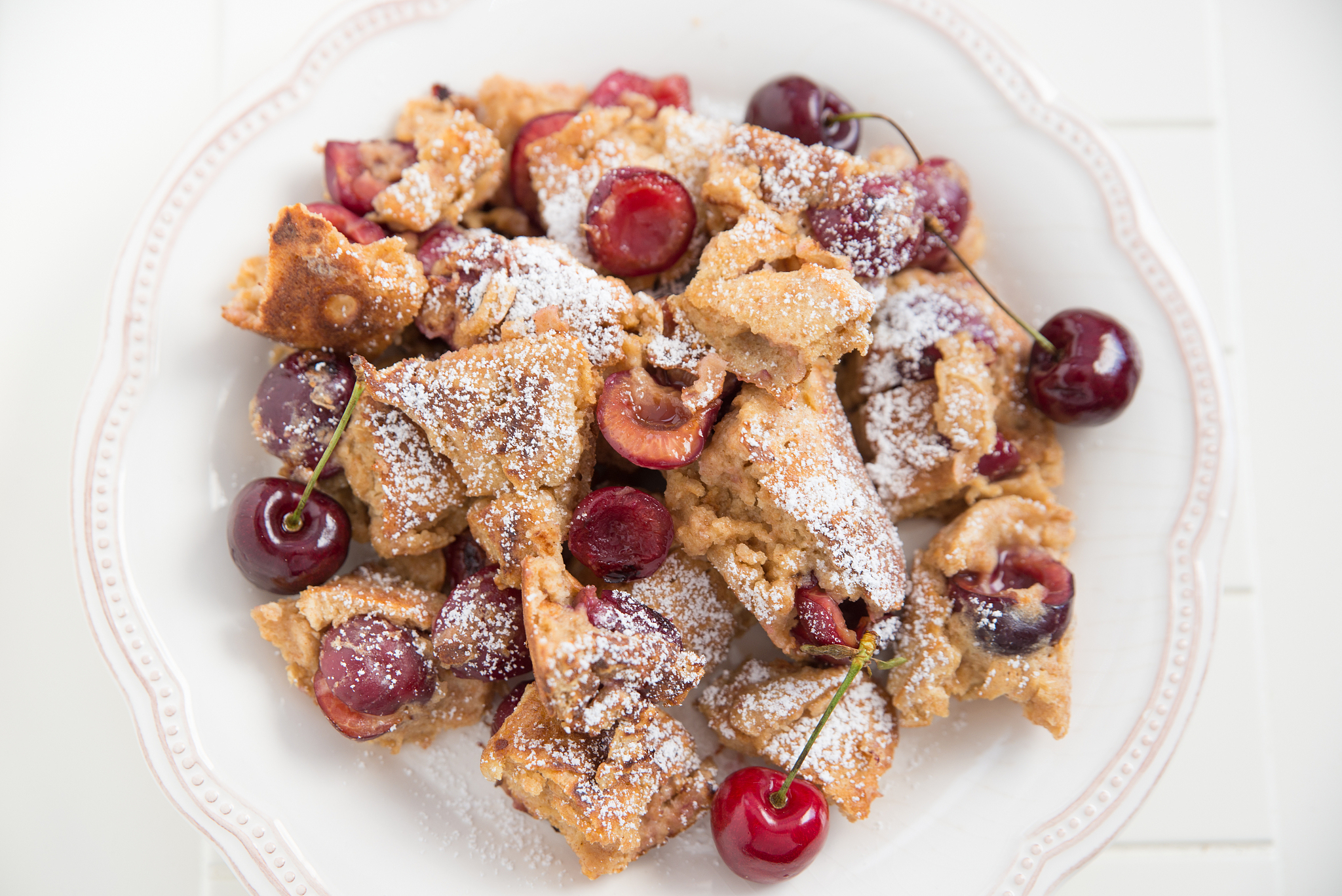 kaiserschmarrn, german pancakes with cherries