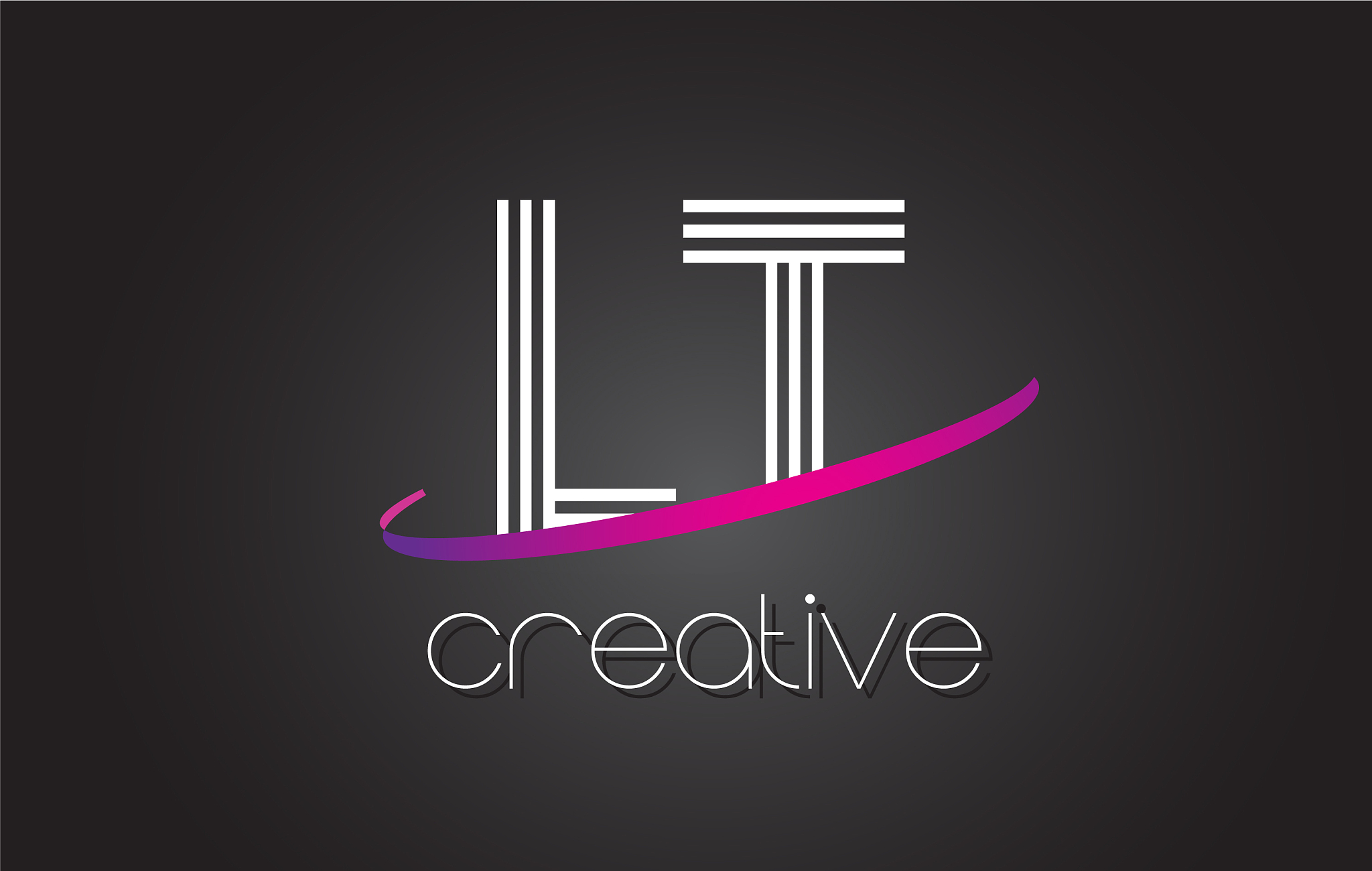 lt l t letter logo with lines design and purple