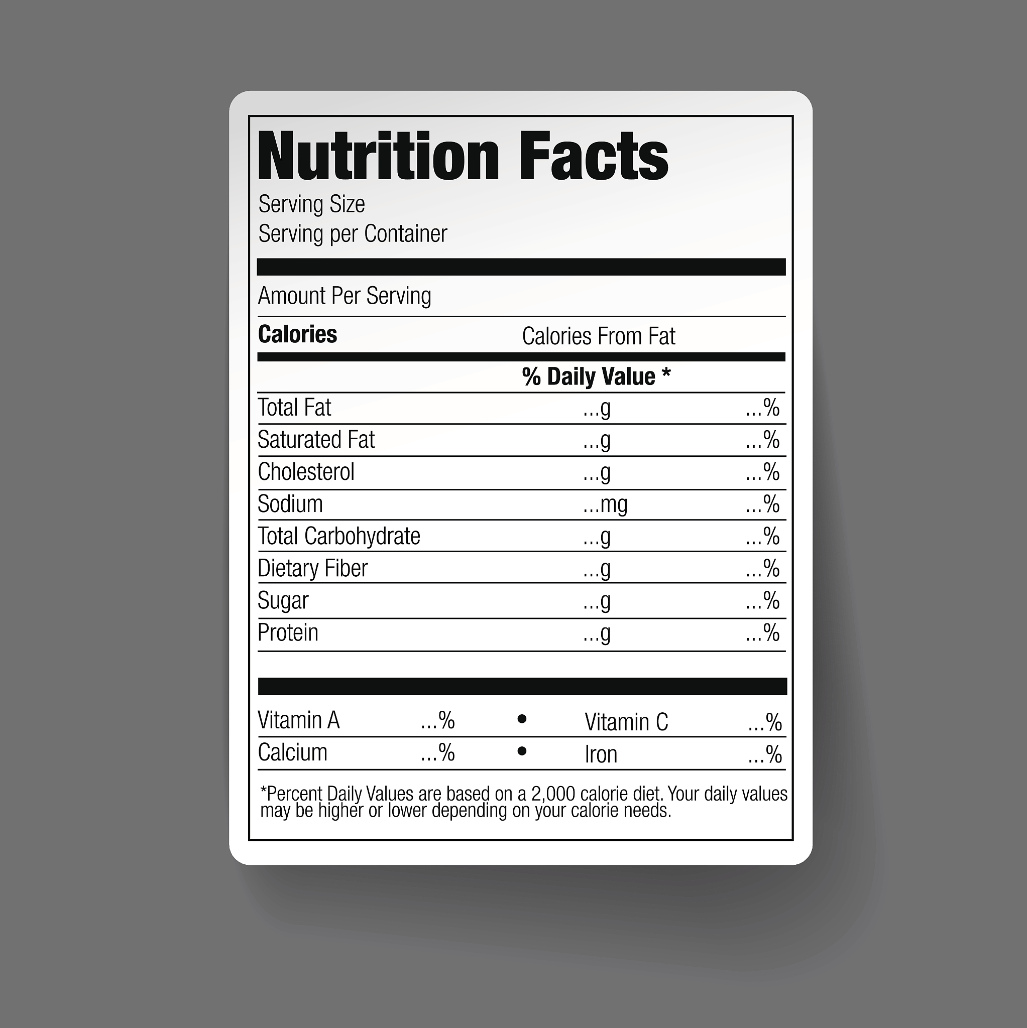 预包装食品营养标签核心营养素：钠不属于