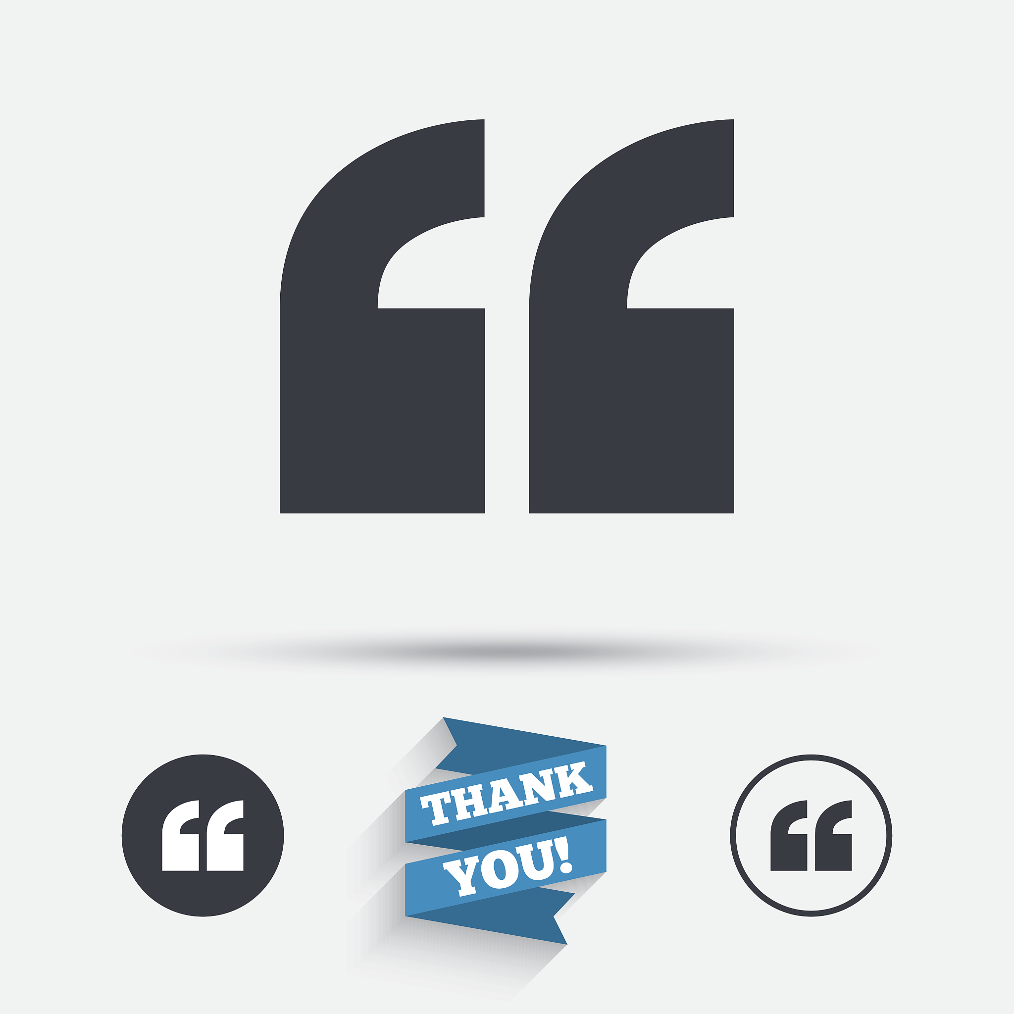 quote sign icon. quotation mark symbol.