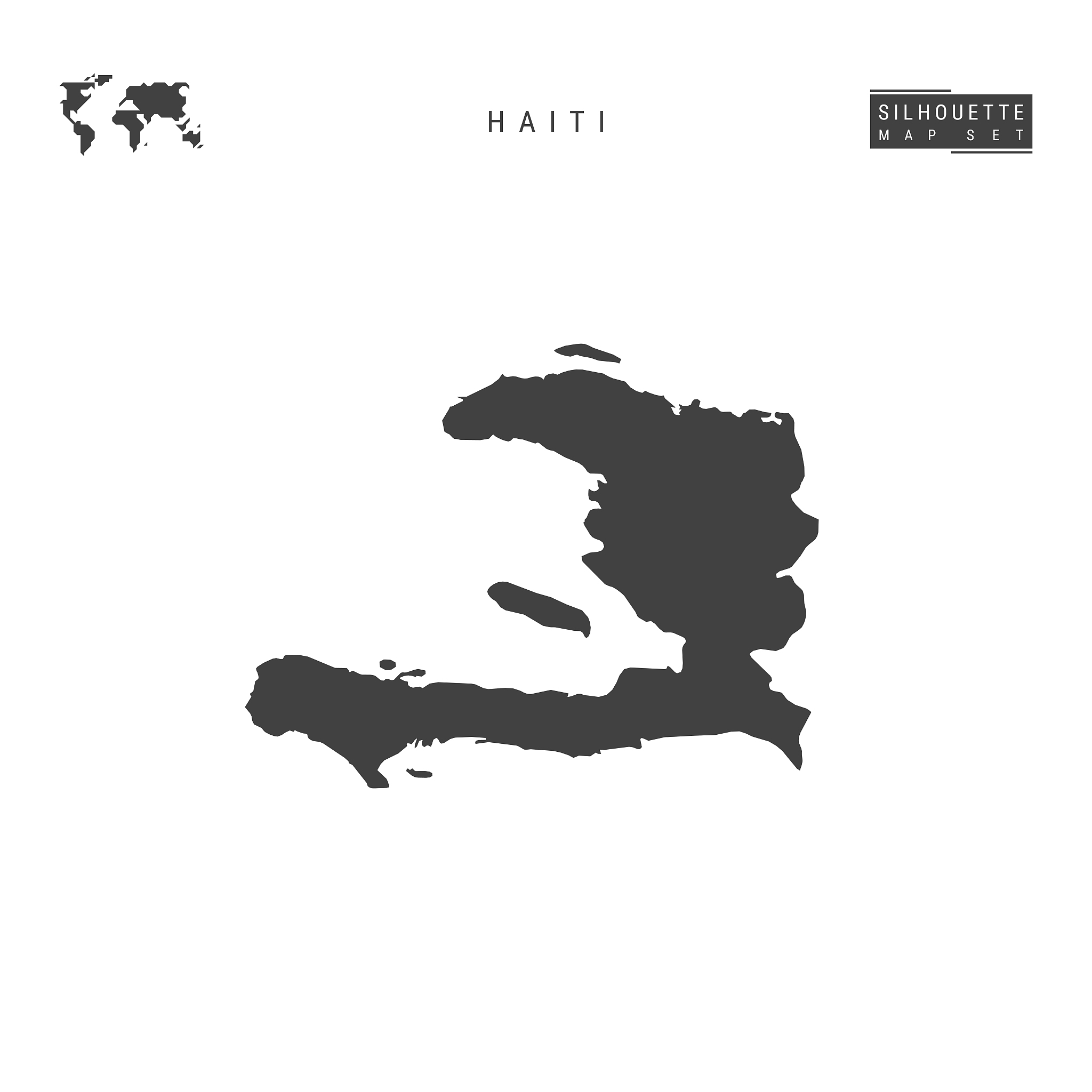 haiti vector map isolated on white background. high-detailed bla