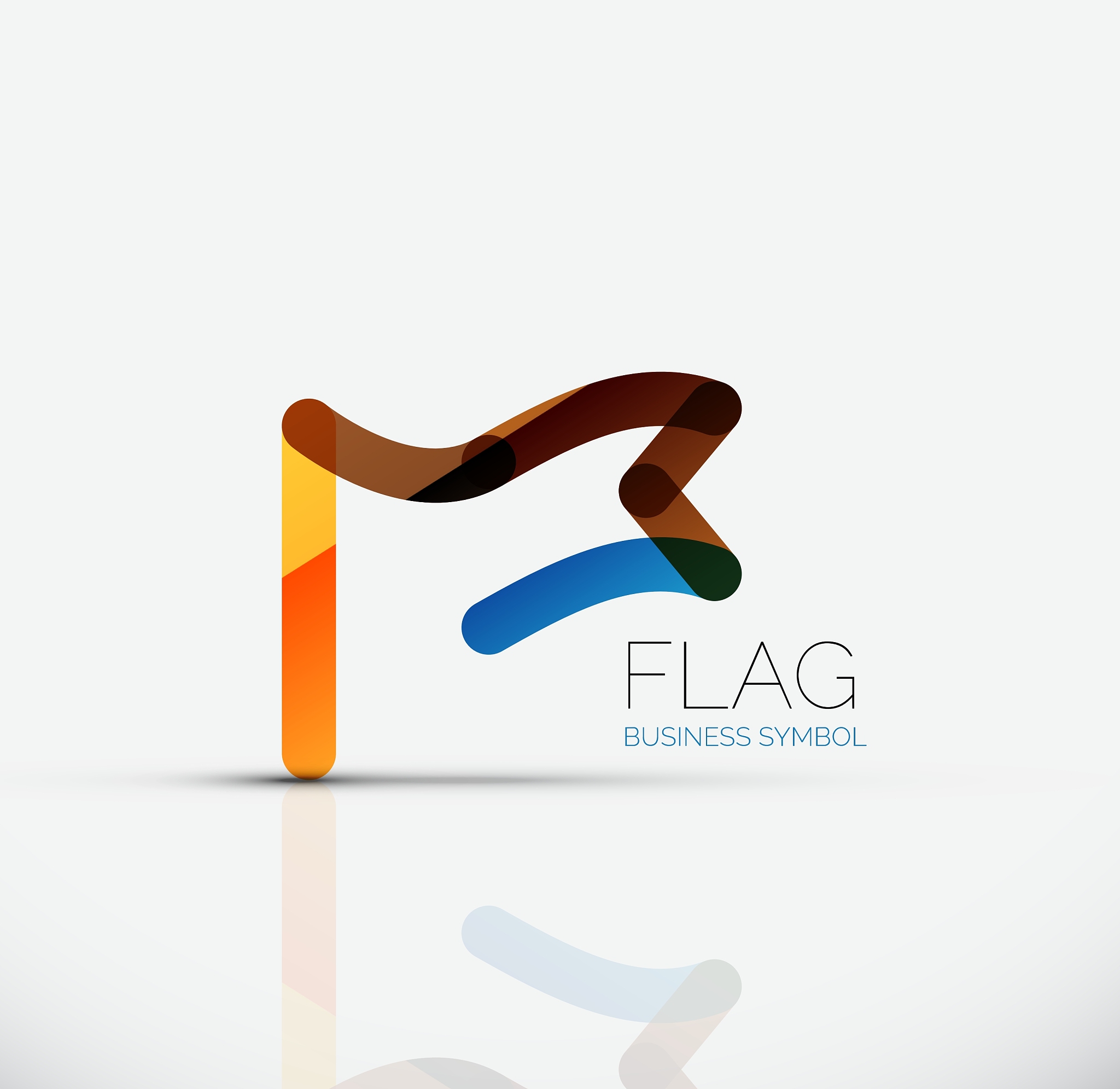 logo flag abstract linear geometric business icon