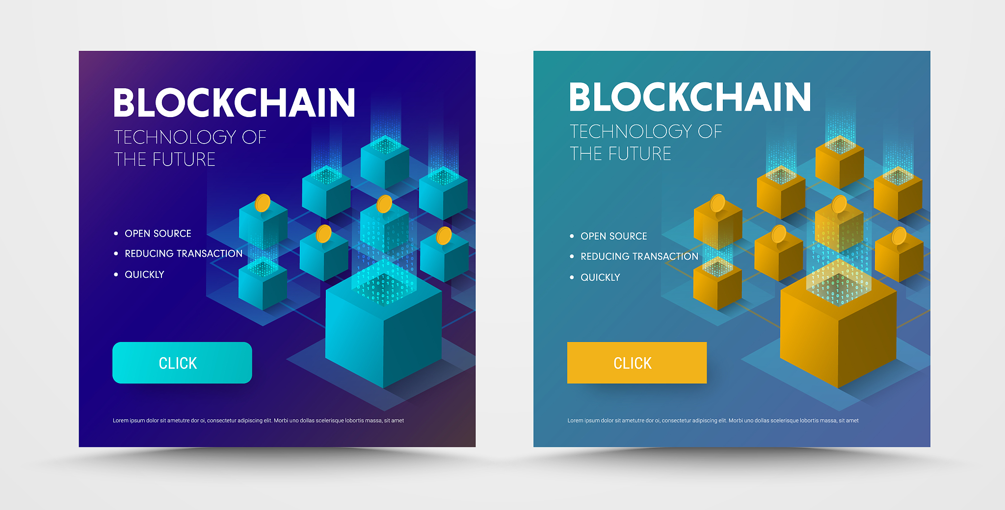 design of a social media banner with an isometric illustration o