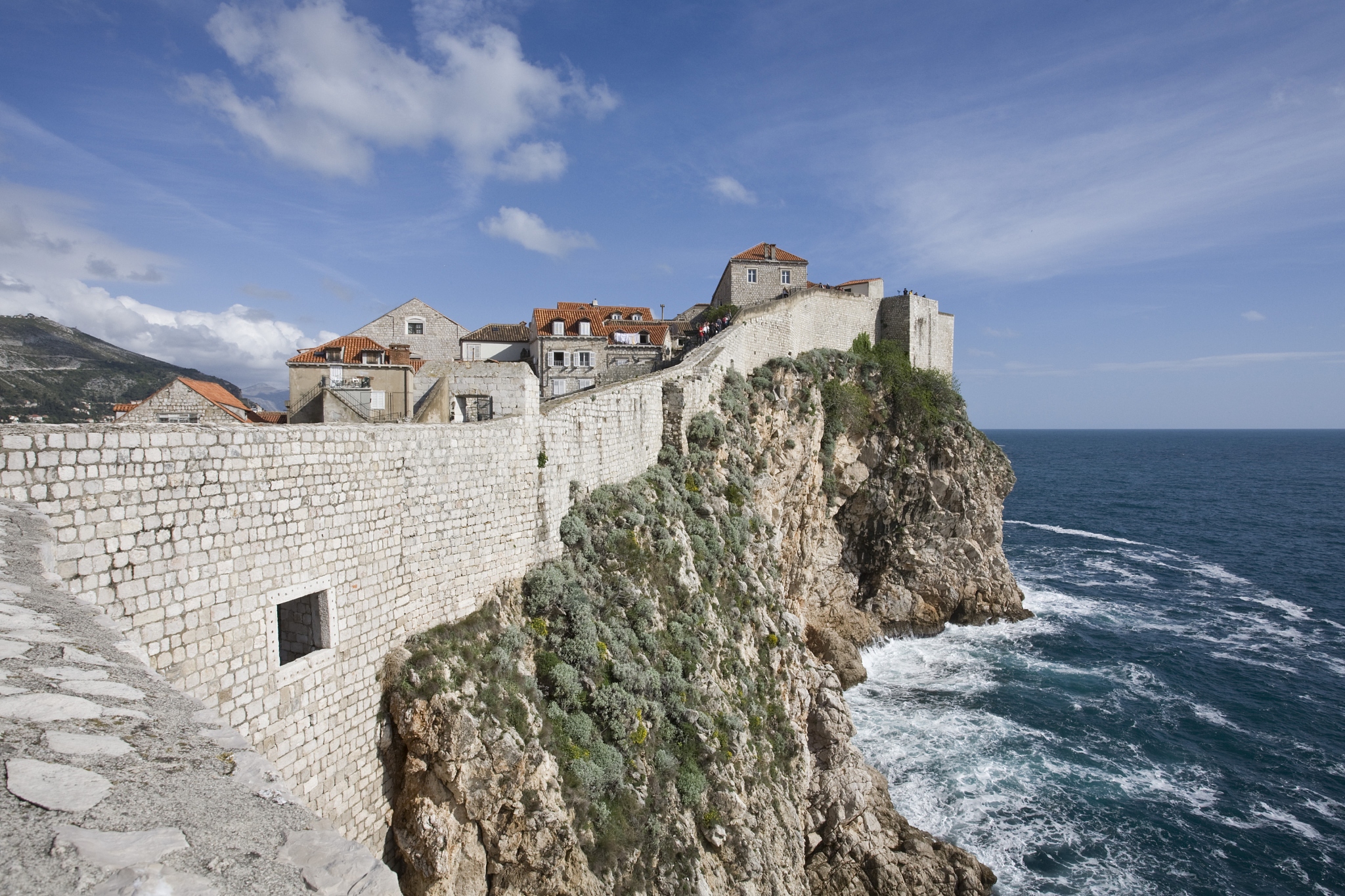city wall view, unesco world heritage site, dubrovnik, croatia, 