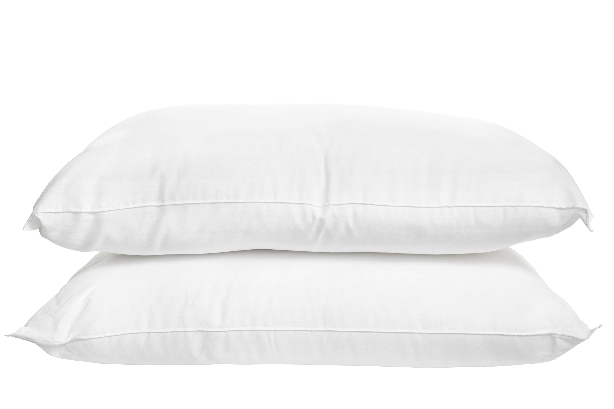 two pillows on white background