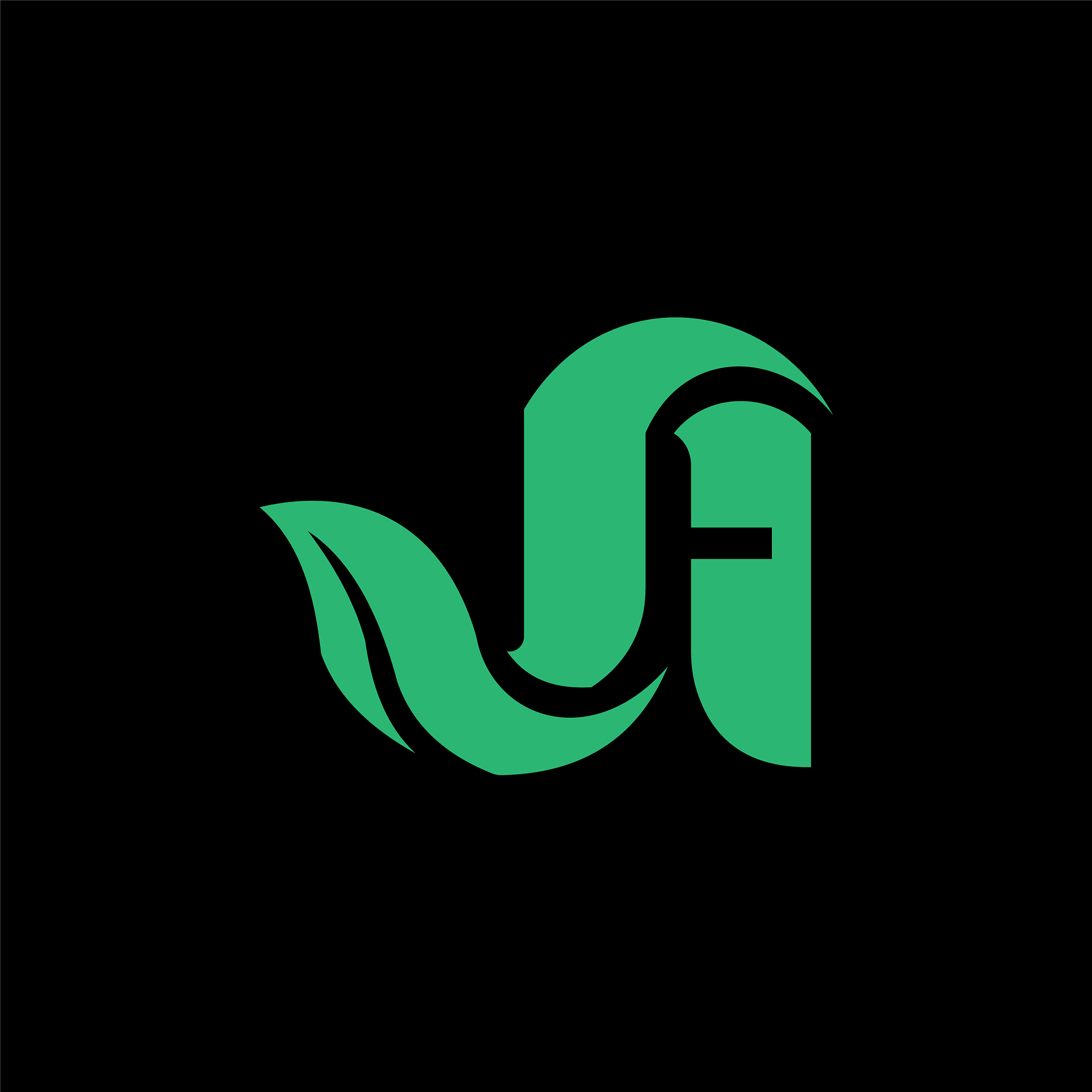 initial letter ja or aj logo design template