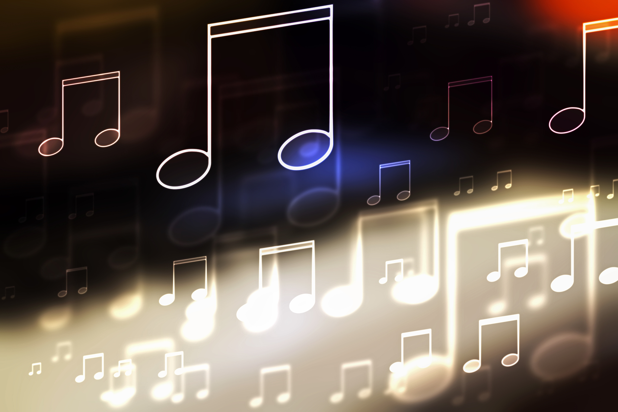 abstract background with musical note concept.