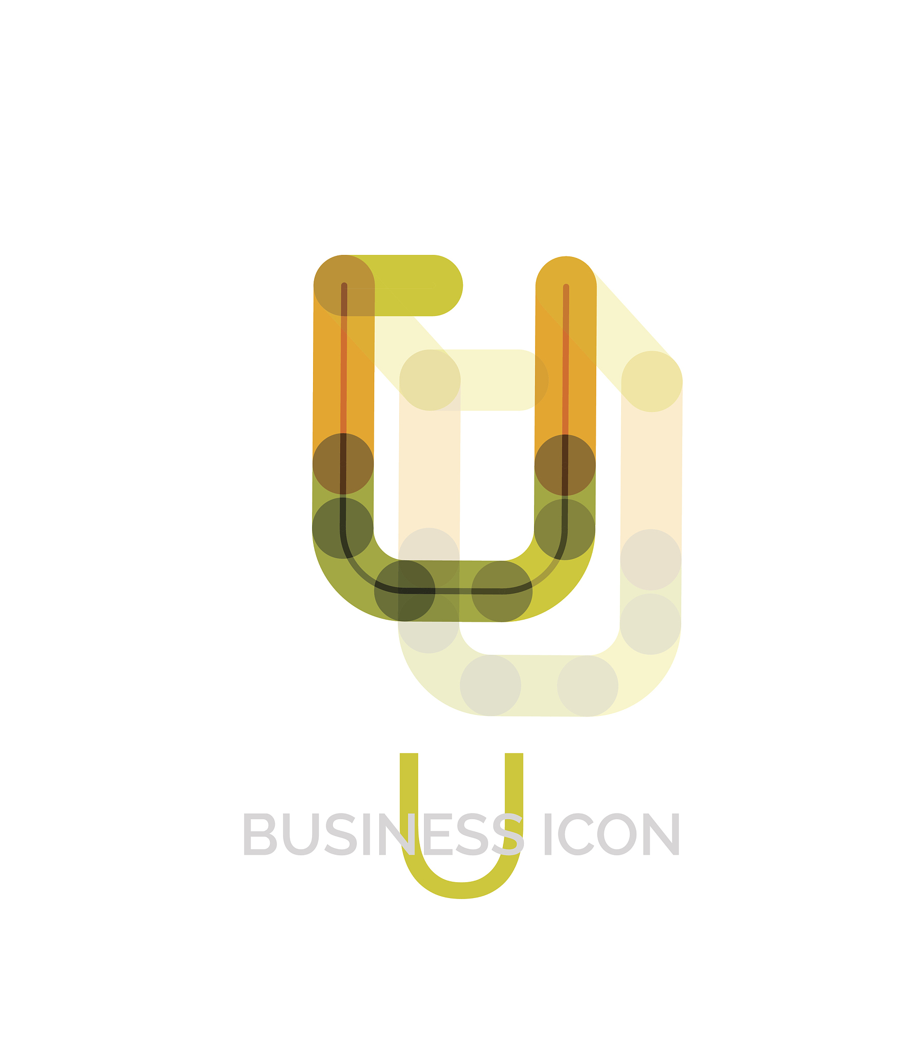 minimal u font or letter icon design