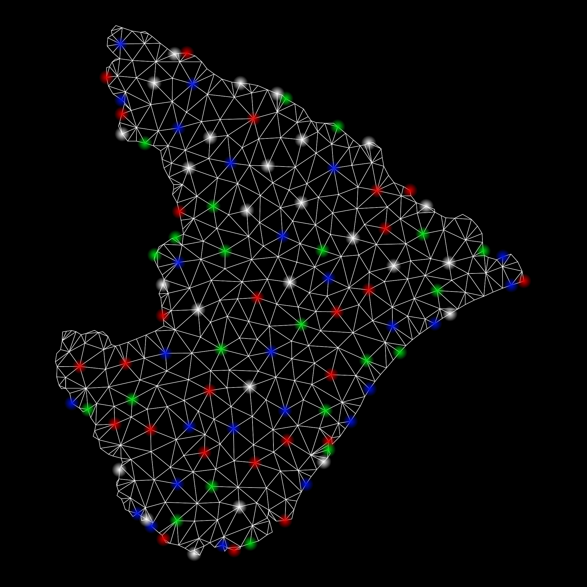 bright mesh network sergipe state map with flare