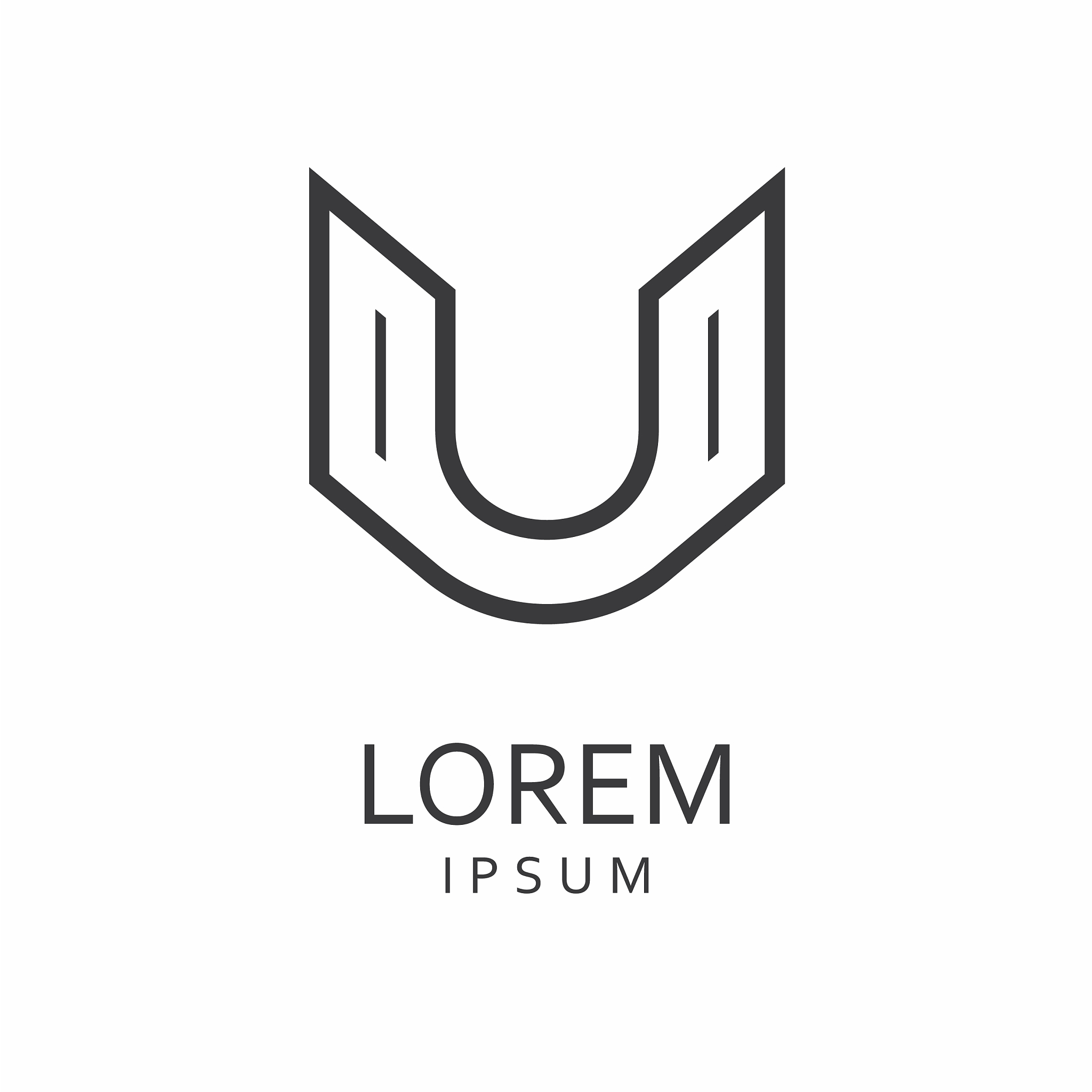 u letter logo icon