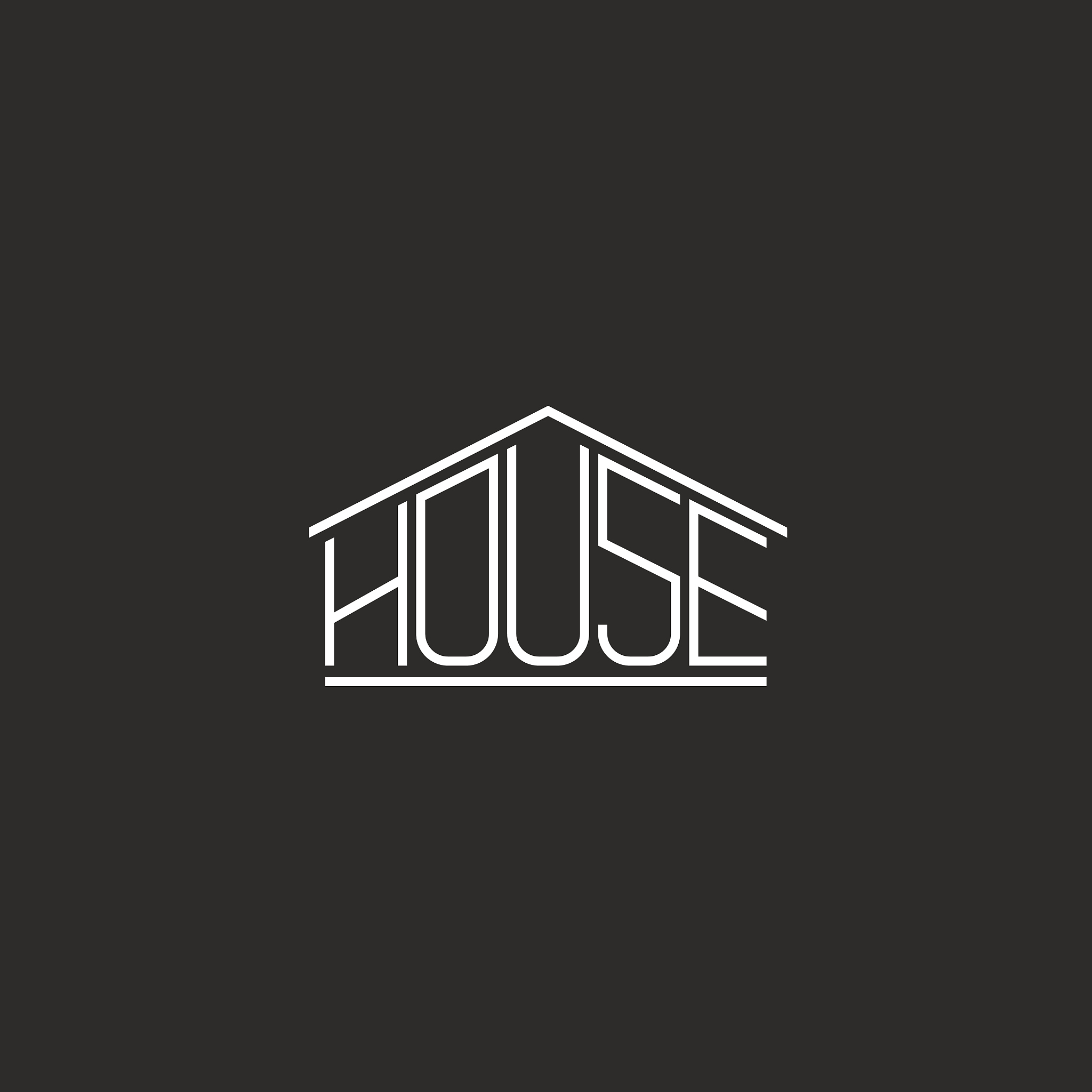 house logo hipster monogram lettering, idea real estate agency e