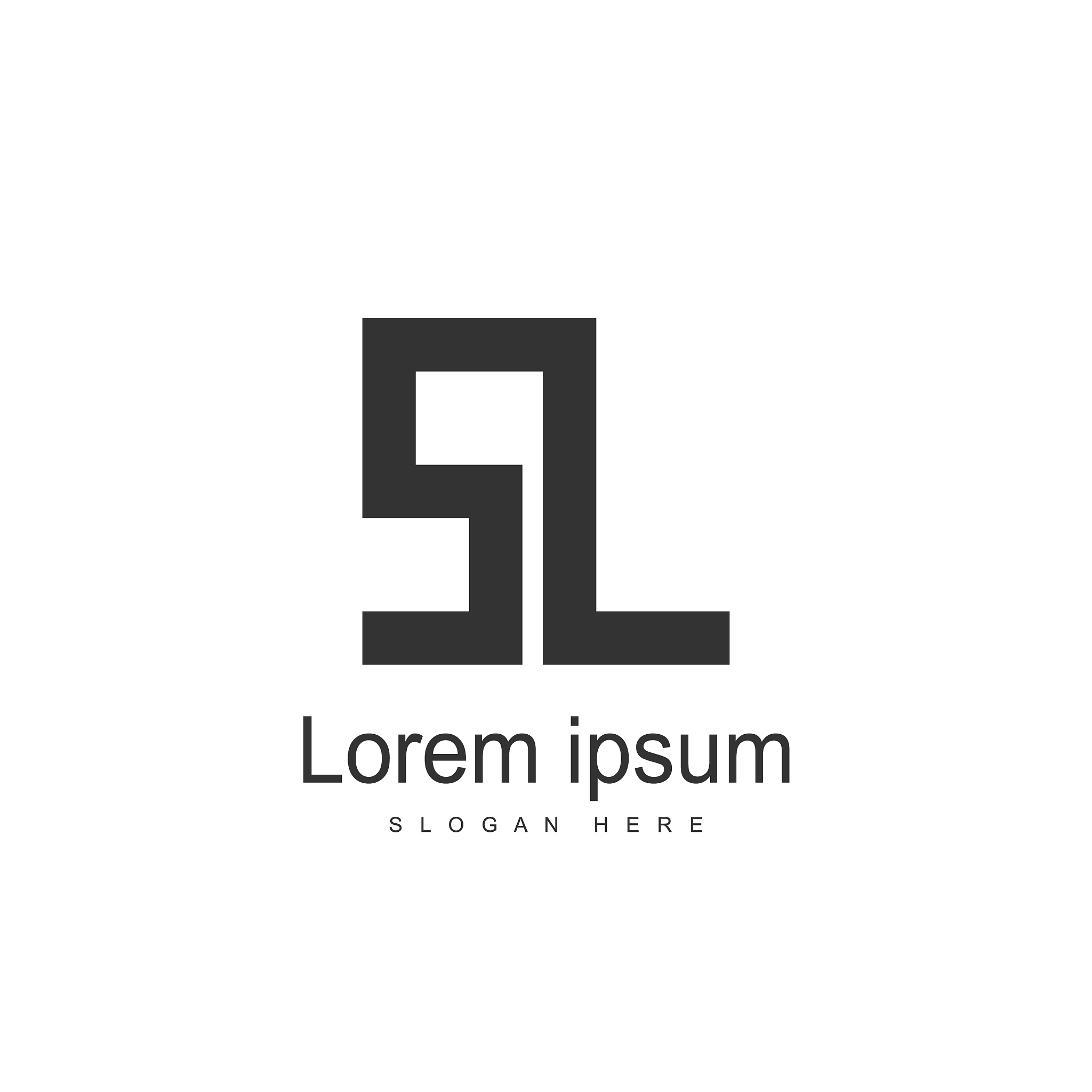 sl letter logo design initial letter logo template
