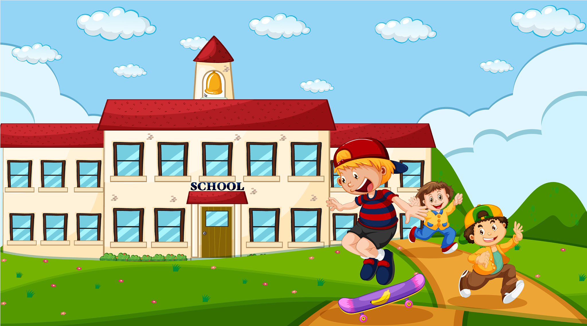 children at school ground