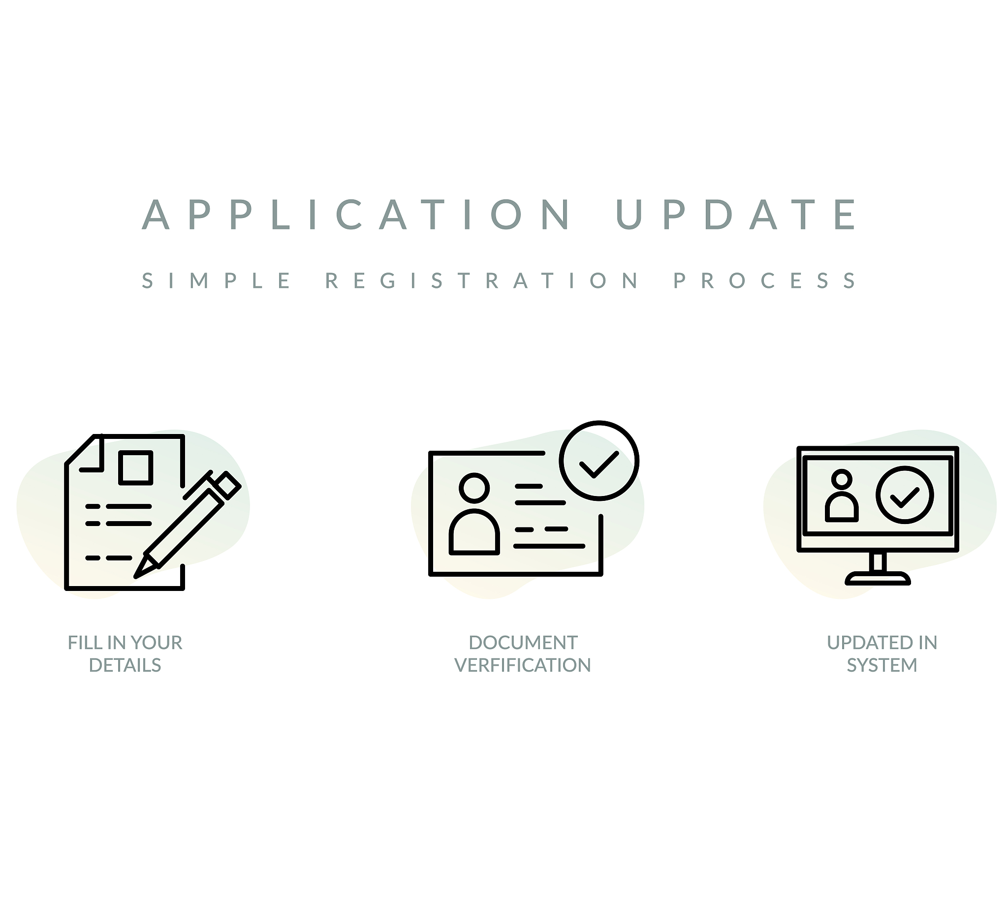 application registration process - stock icon