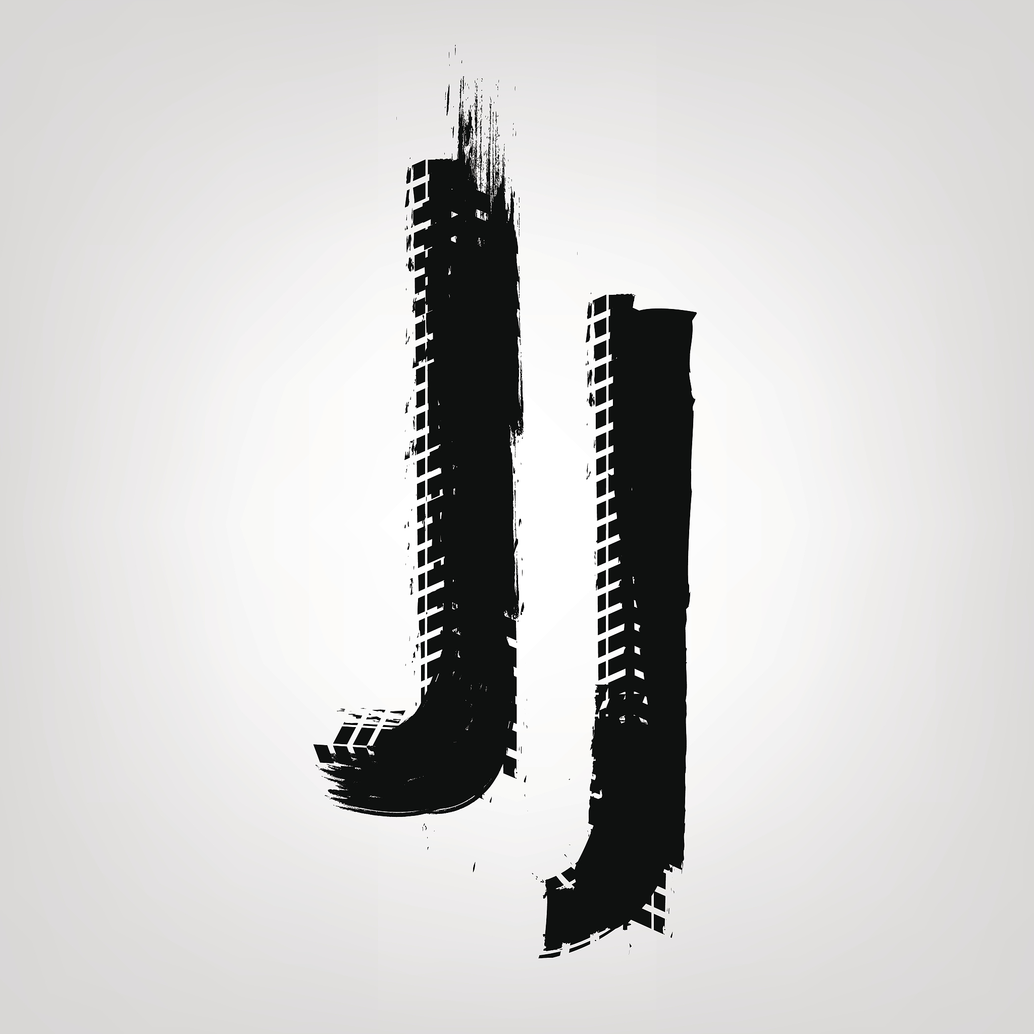 grunge tire letter