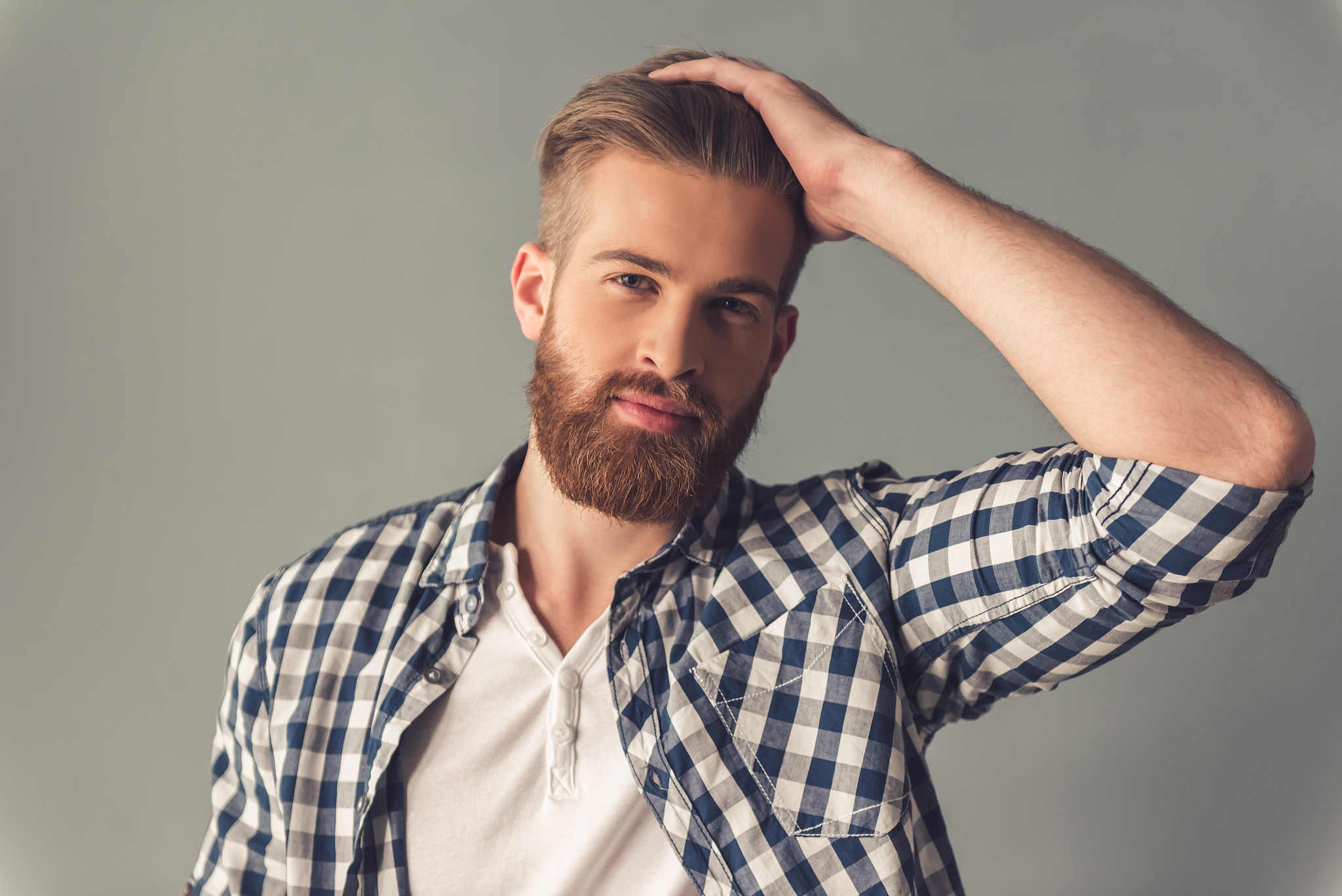 handsome bearded man