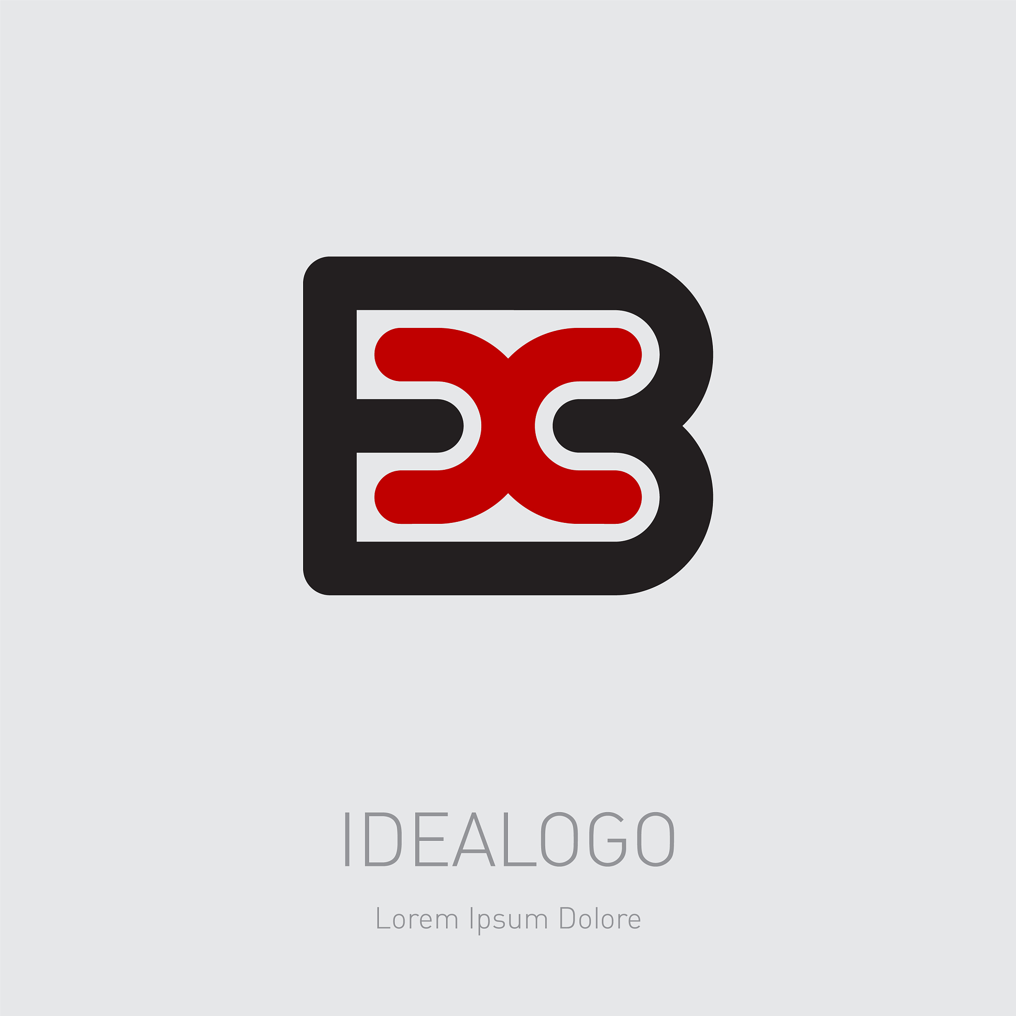 b and x initial logo bx initial monogram logotype