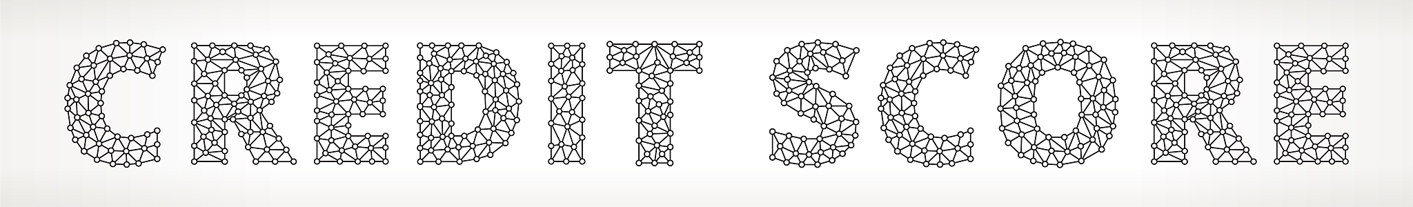 credit score triangular vector pattern.