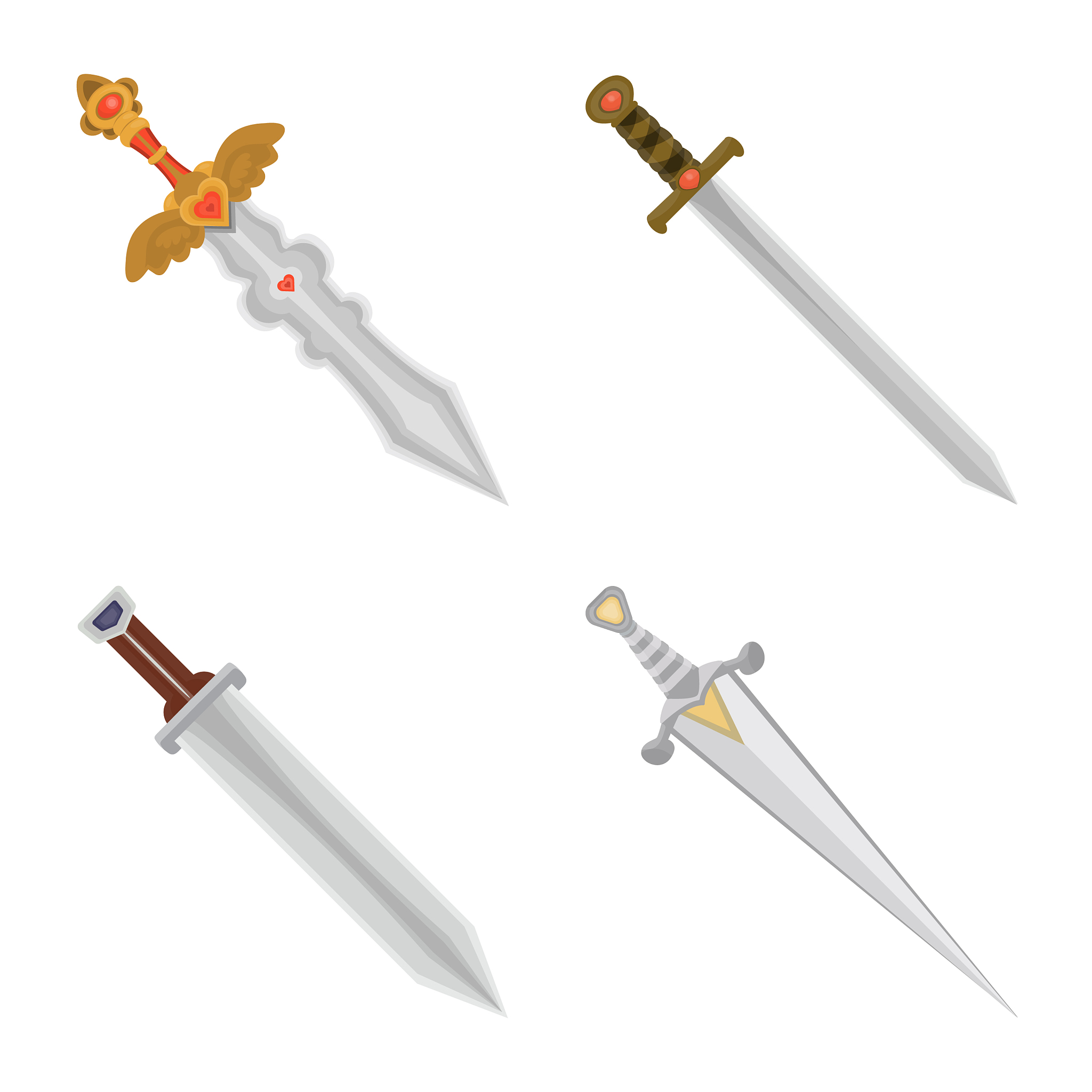 design sword and dagger logo collection