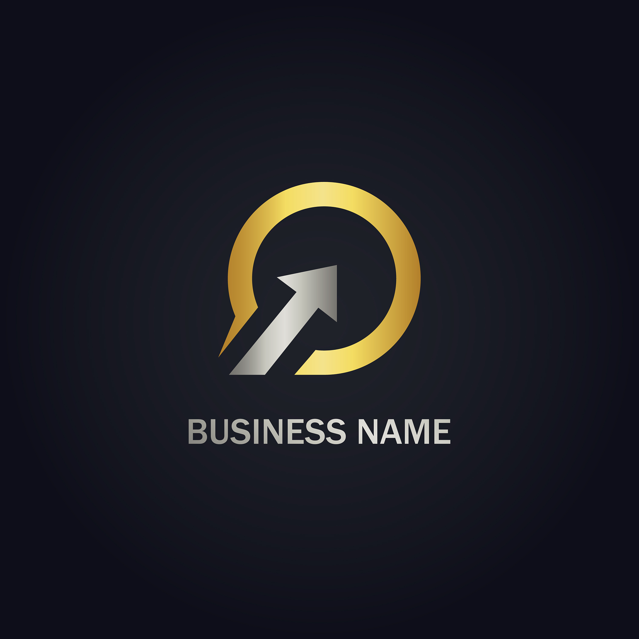 arrow right round gold logo