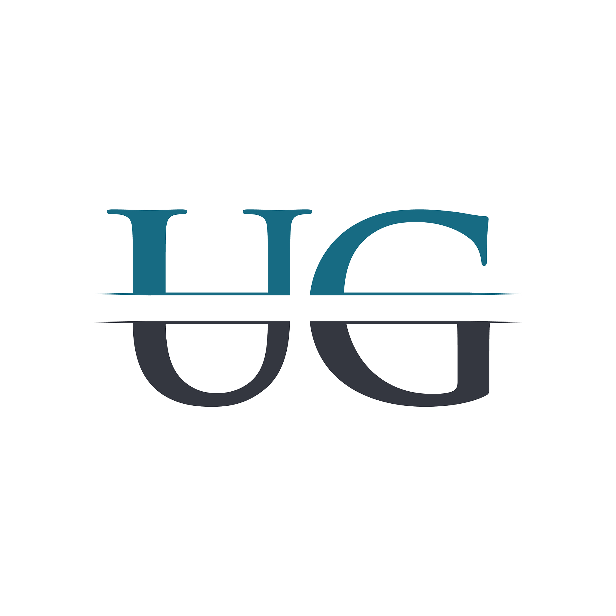 initial letter ug logo design template ug letter
